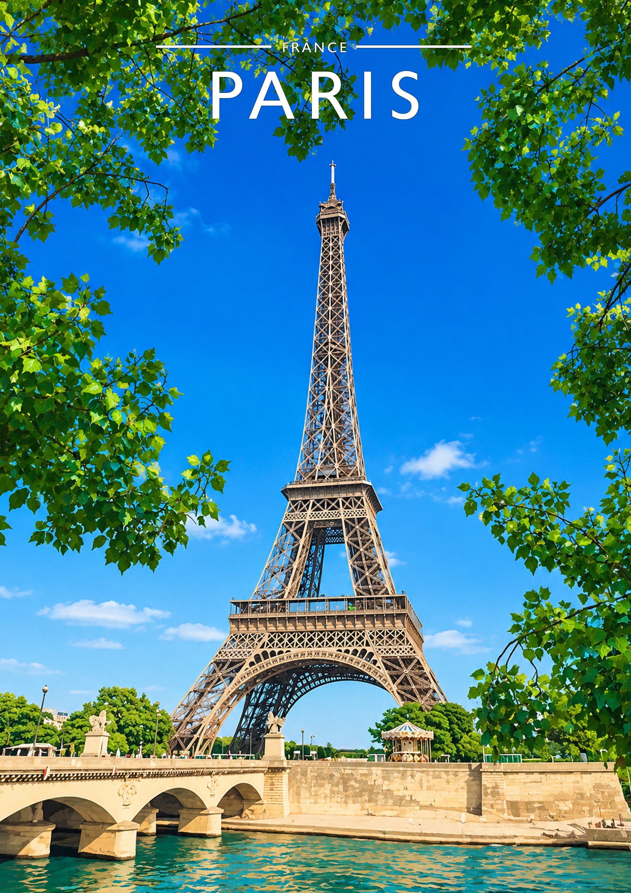 Paris #2 Travel Poster - A4 travel poster print