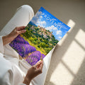 Provence Travel Poster - A4 print held in hand