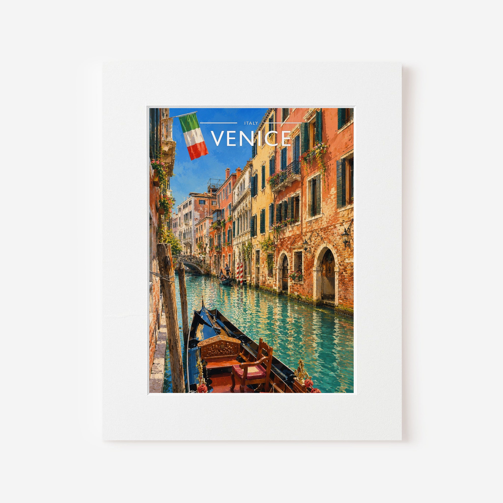 Venice #2 Travel Poster in a white mount