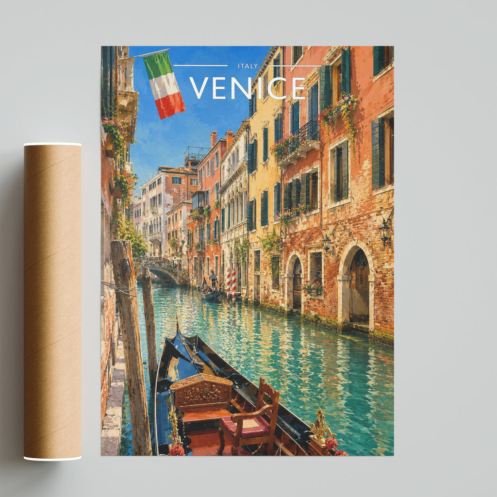 Venice #2 Travel Poster - fine art print with shipping tube