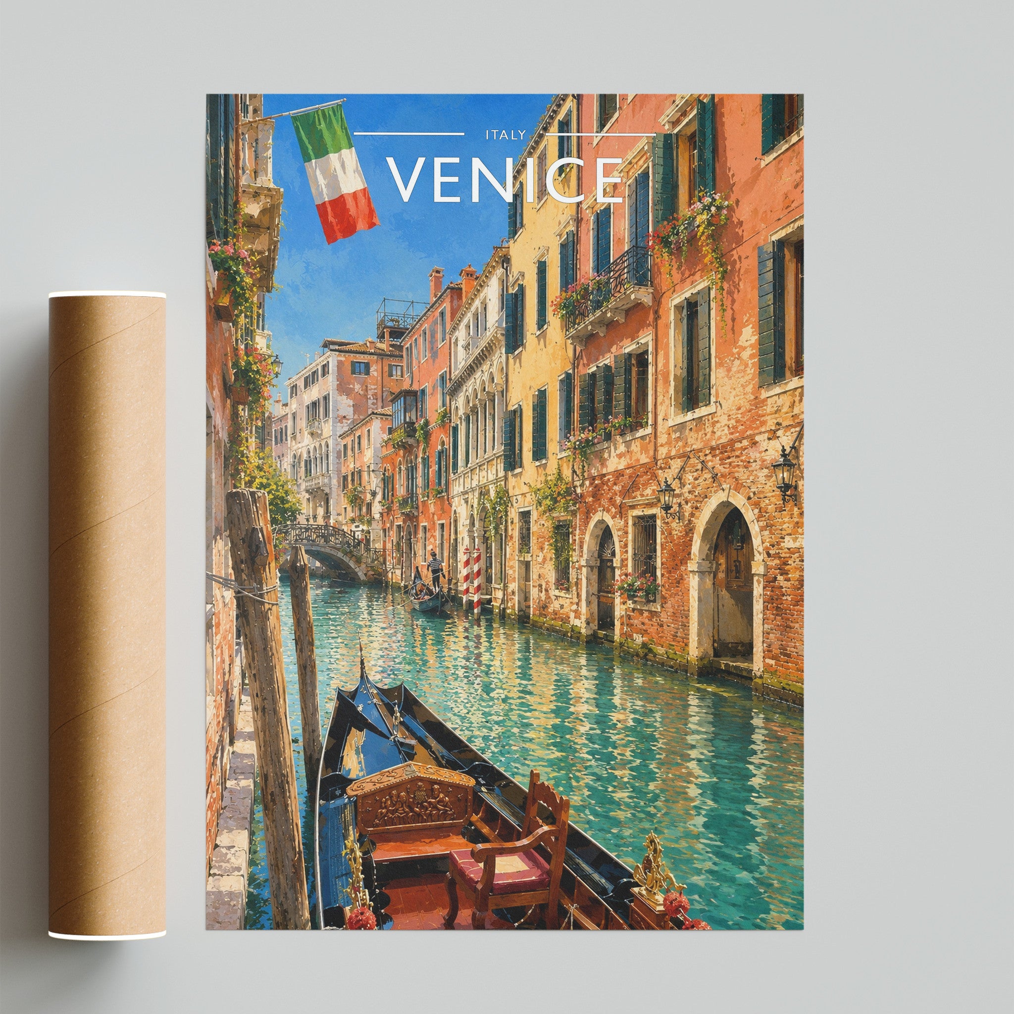 Venice #2 Travel Poster - fine art print with shipping tube