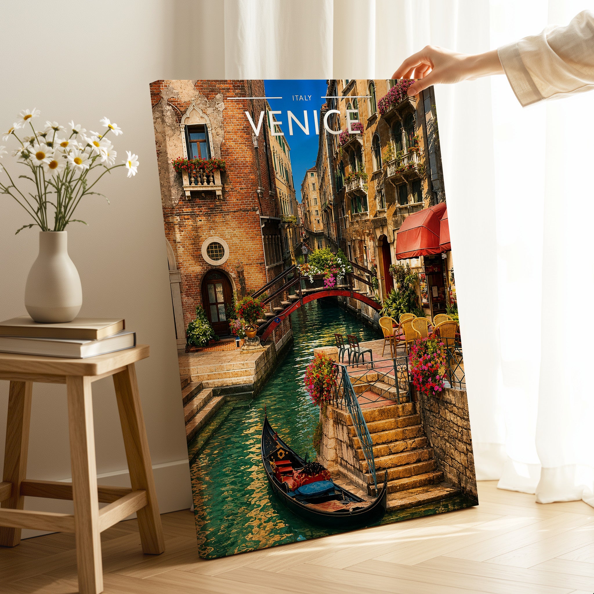 Venice #3 Travel Poster as a gallery-wrapped canvas