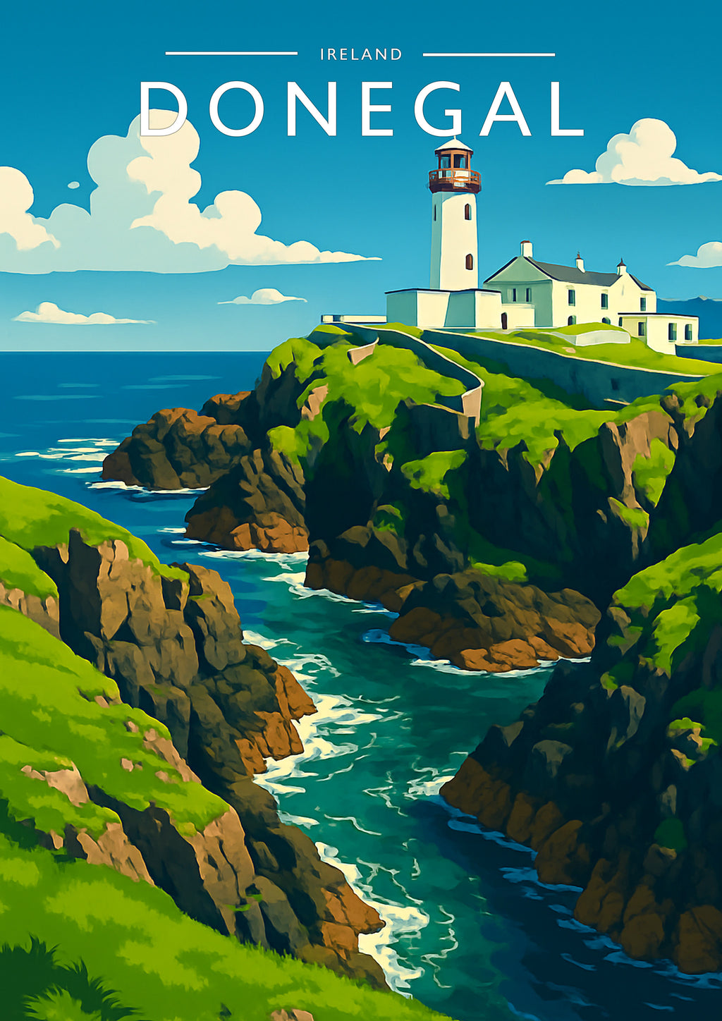Donegal Travel Poster - A4 travel poster print