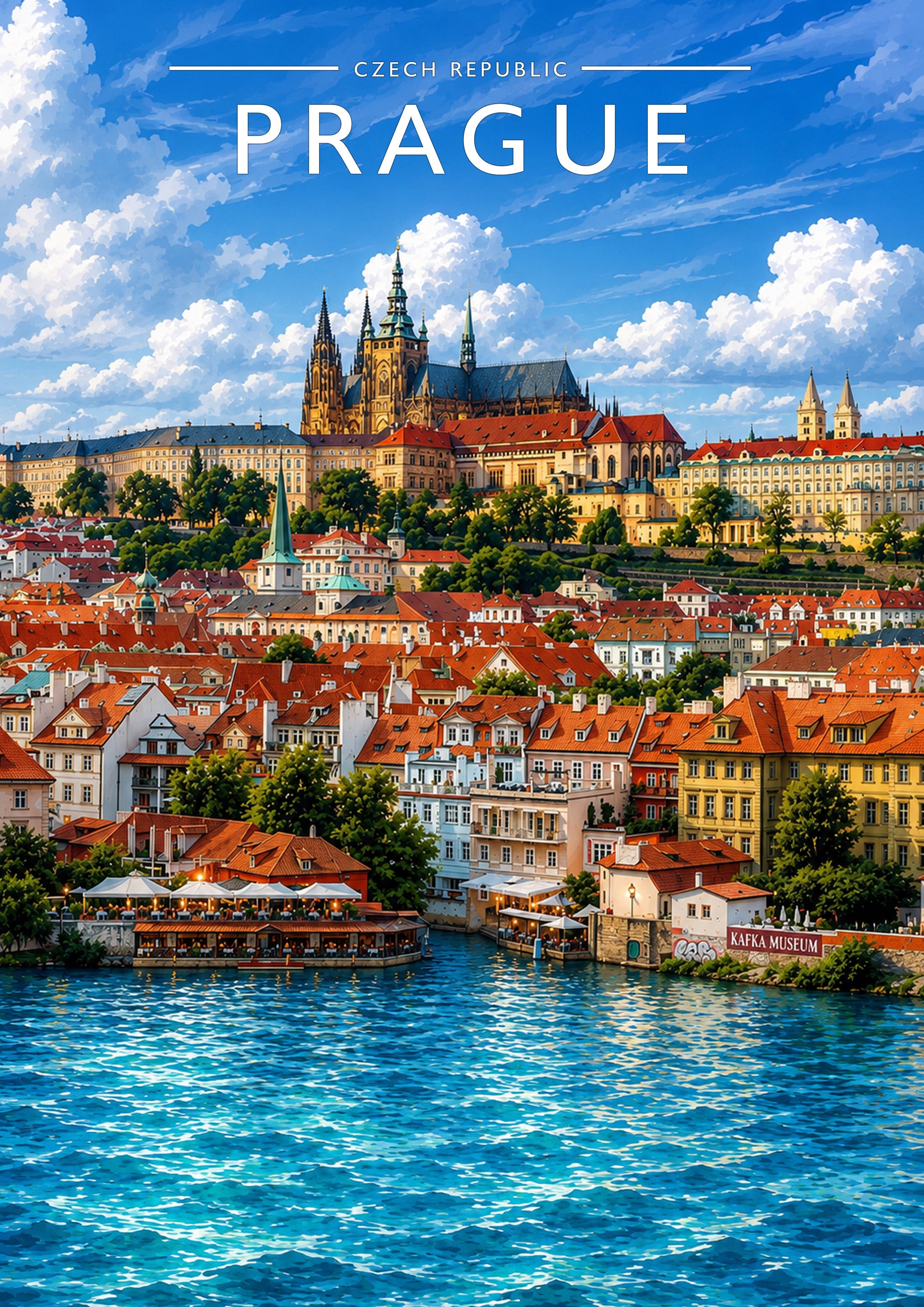 Prague #3 Travel Poster - A4 travel poster print
