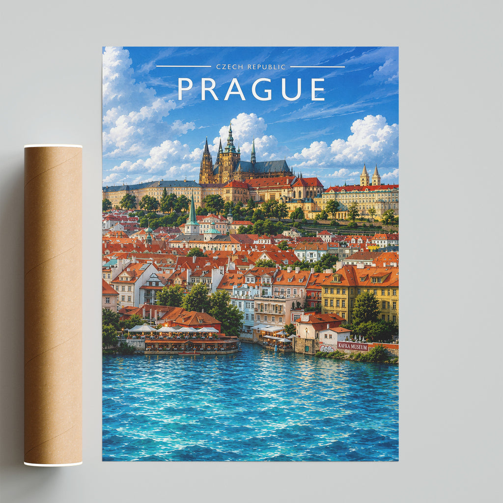 Prague #3 Travel Poster - fine art print with shipping tube