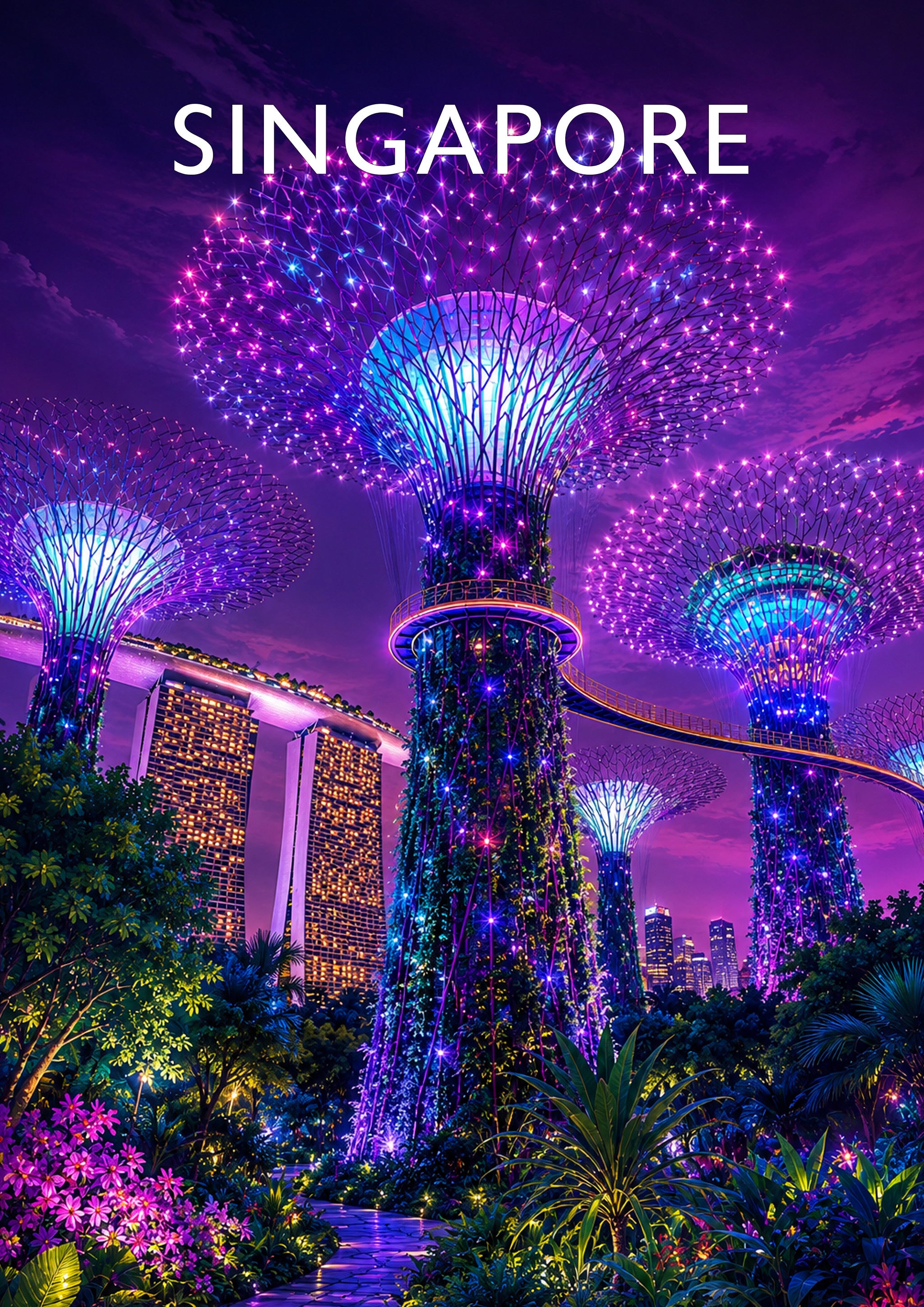 Singapore #2 Travel Poster - A4 travel poster print
