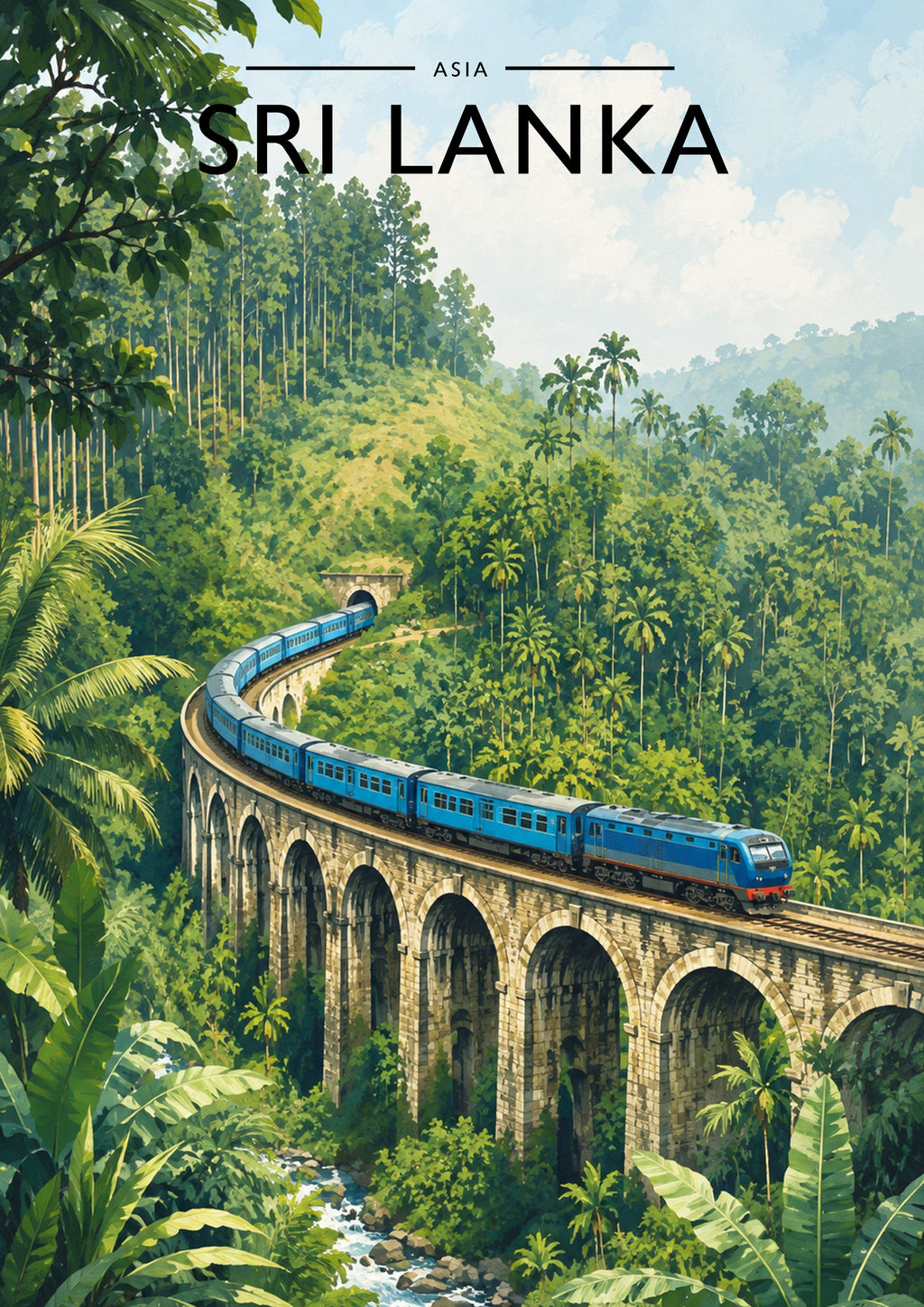Sri Lanka Travel Poster - A4 travel poster print