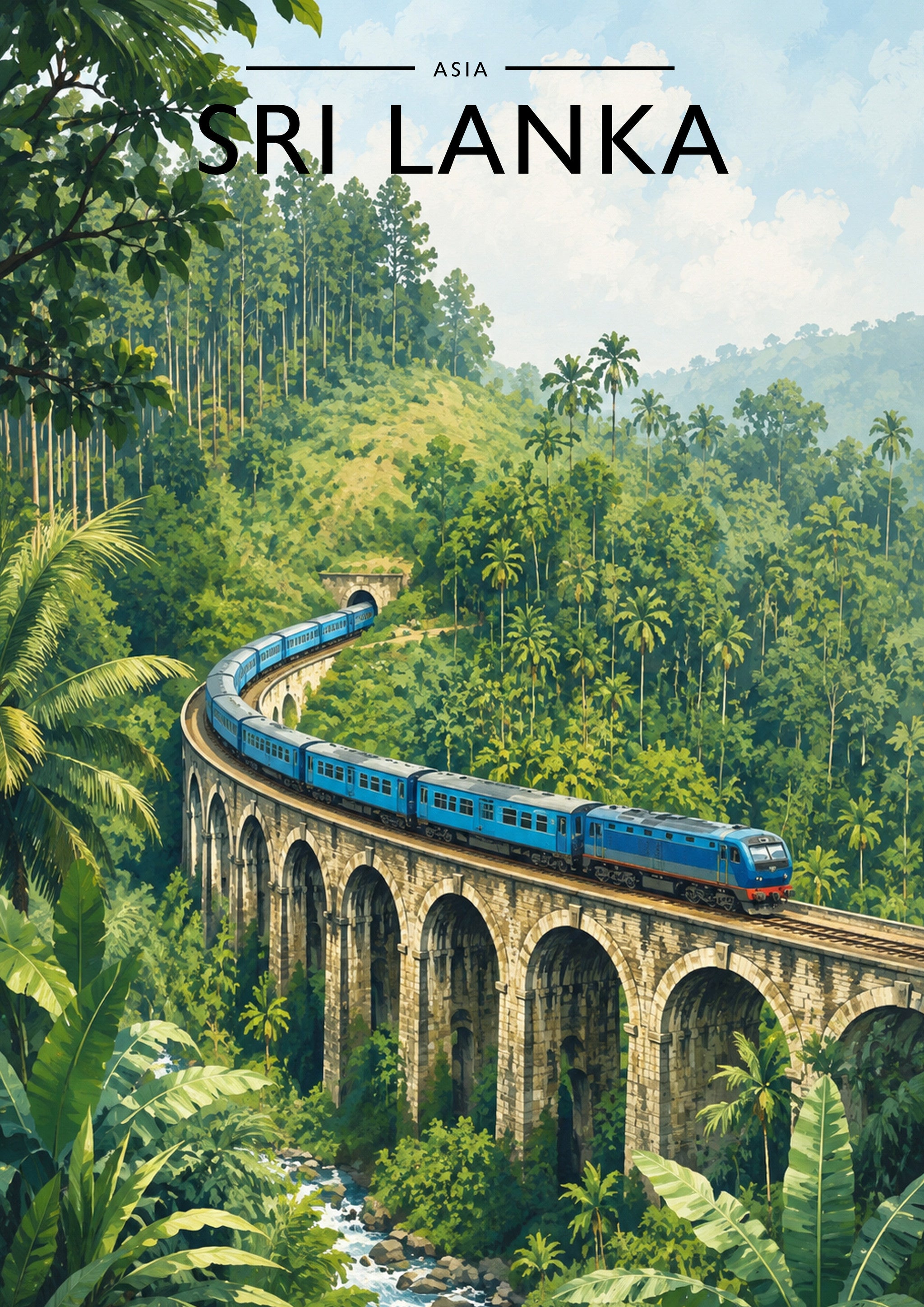 Sri Lanka Travel Poster - A4 travel poster print