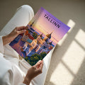 Tallinn Travel Poster - A4 print held in hand