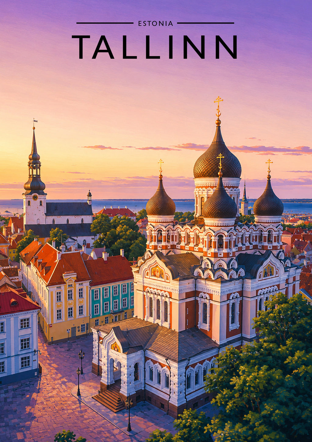 Tallinn Travel Poster - A4 travel poster print