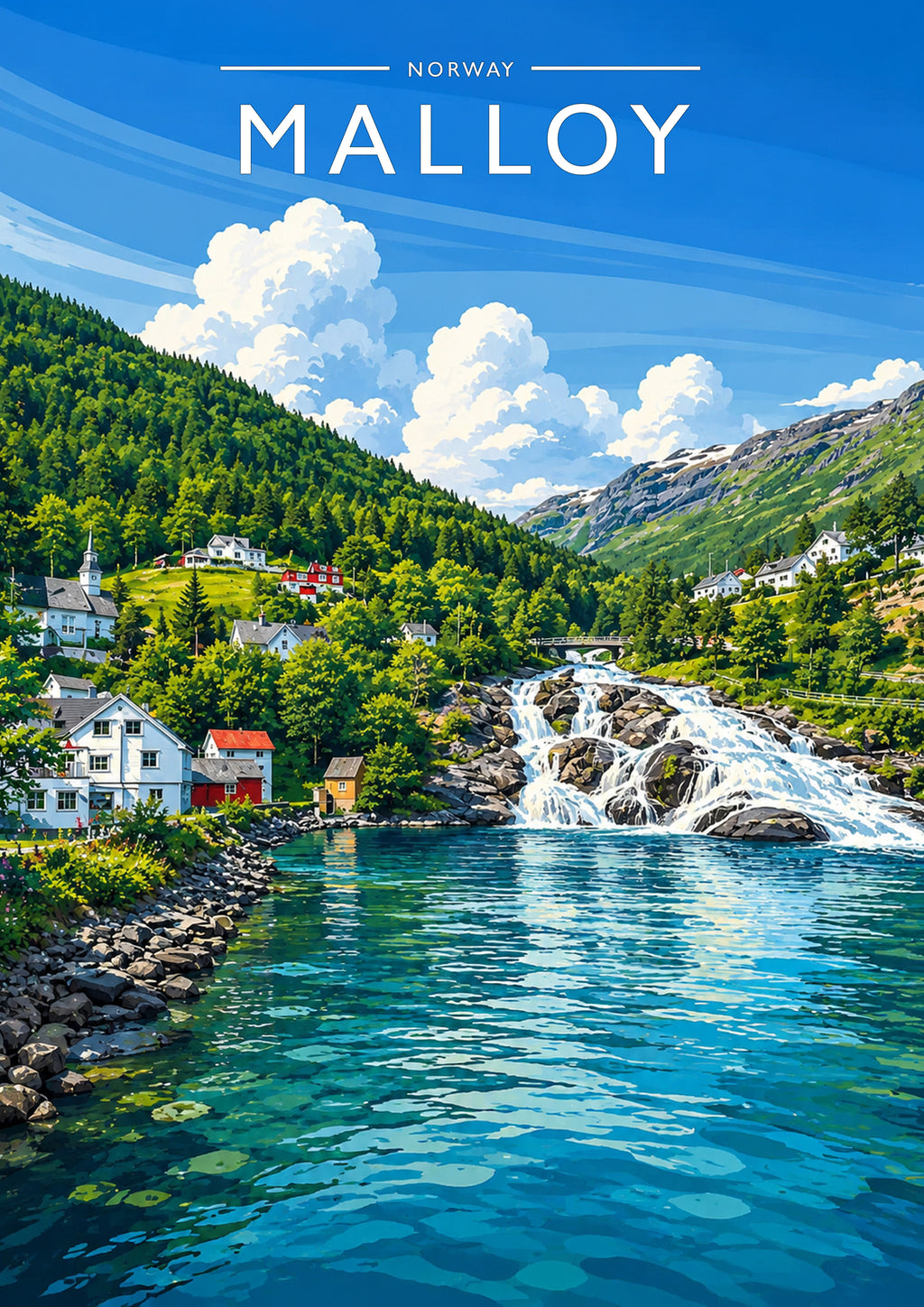Malloy Travel Poster - A4 travel poster print