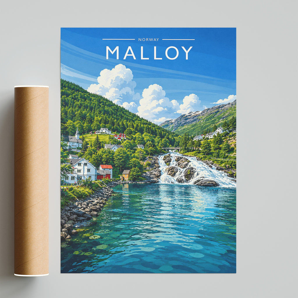 Malloy Travel Poster - fine art print with shipping tube