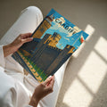 Cardiff Travel Poster - A4 print held in hand