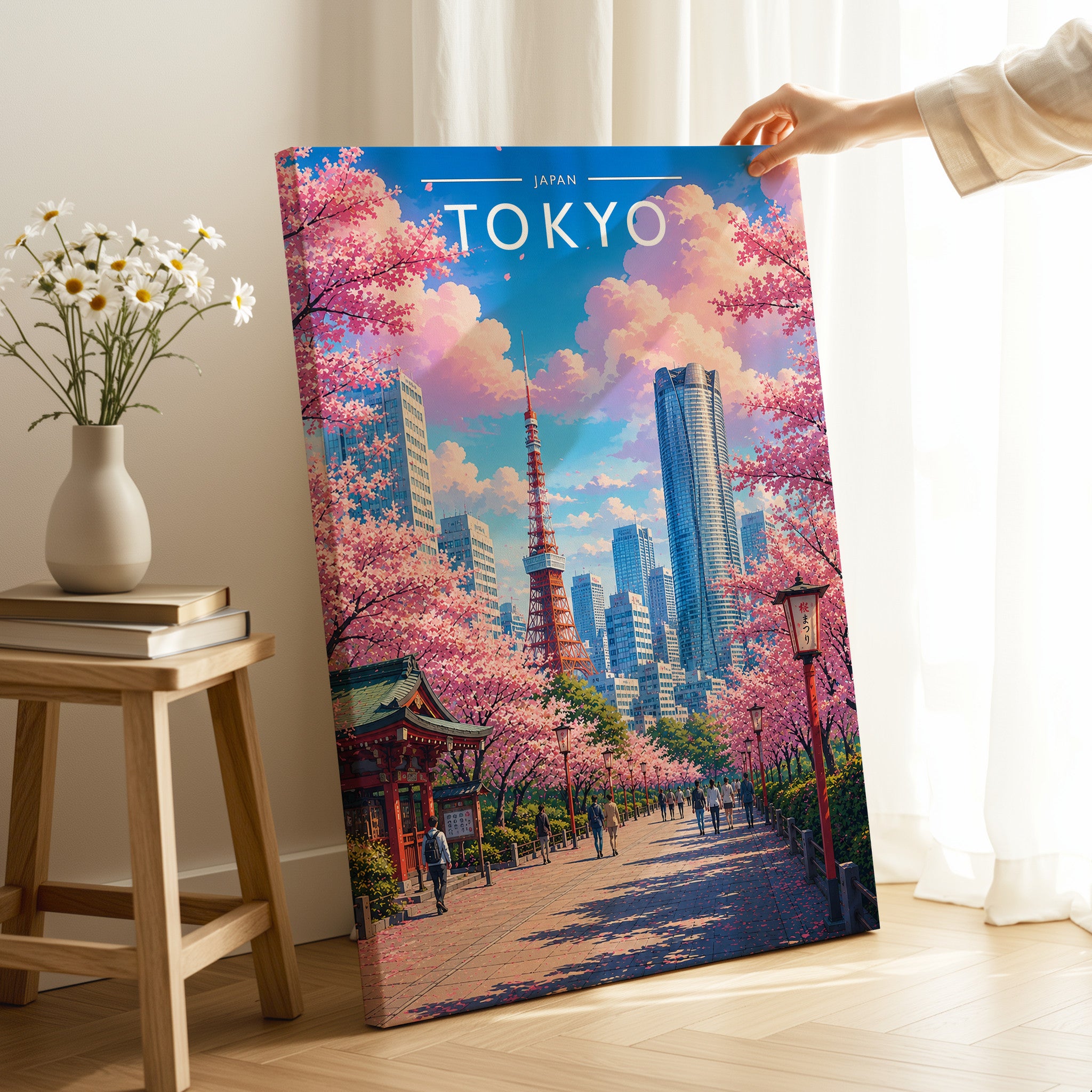 Tokyo #4 Travel Poster as a gallery-wrapped canvas