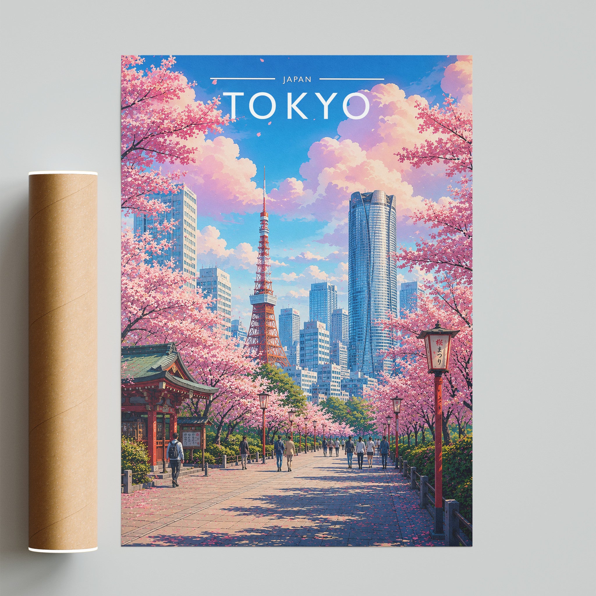 Tokyo #4 Travel Poster - fine art print with shipping tube