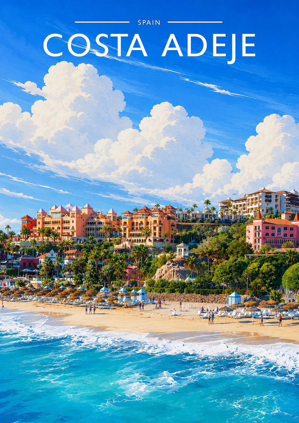 Costa Adeje #4 Travel Poster - A4 travel poster print