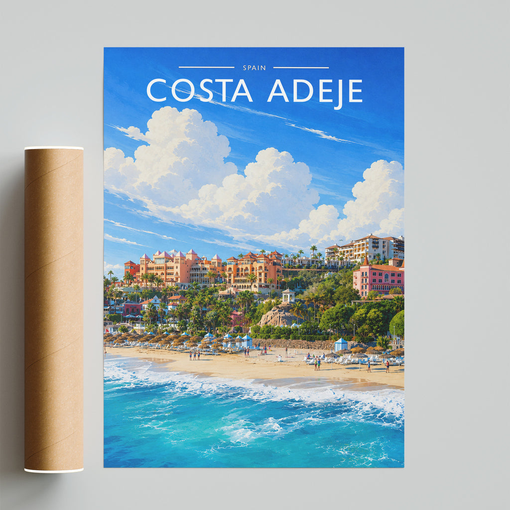 Costa Adeje #4 Travel Poster - fine art print with shipping tube