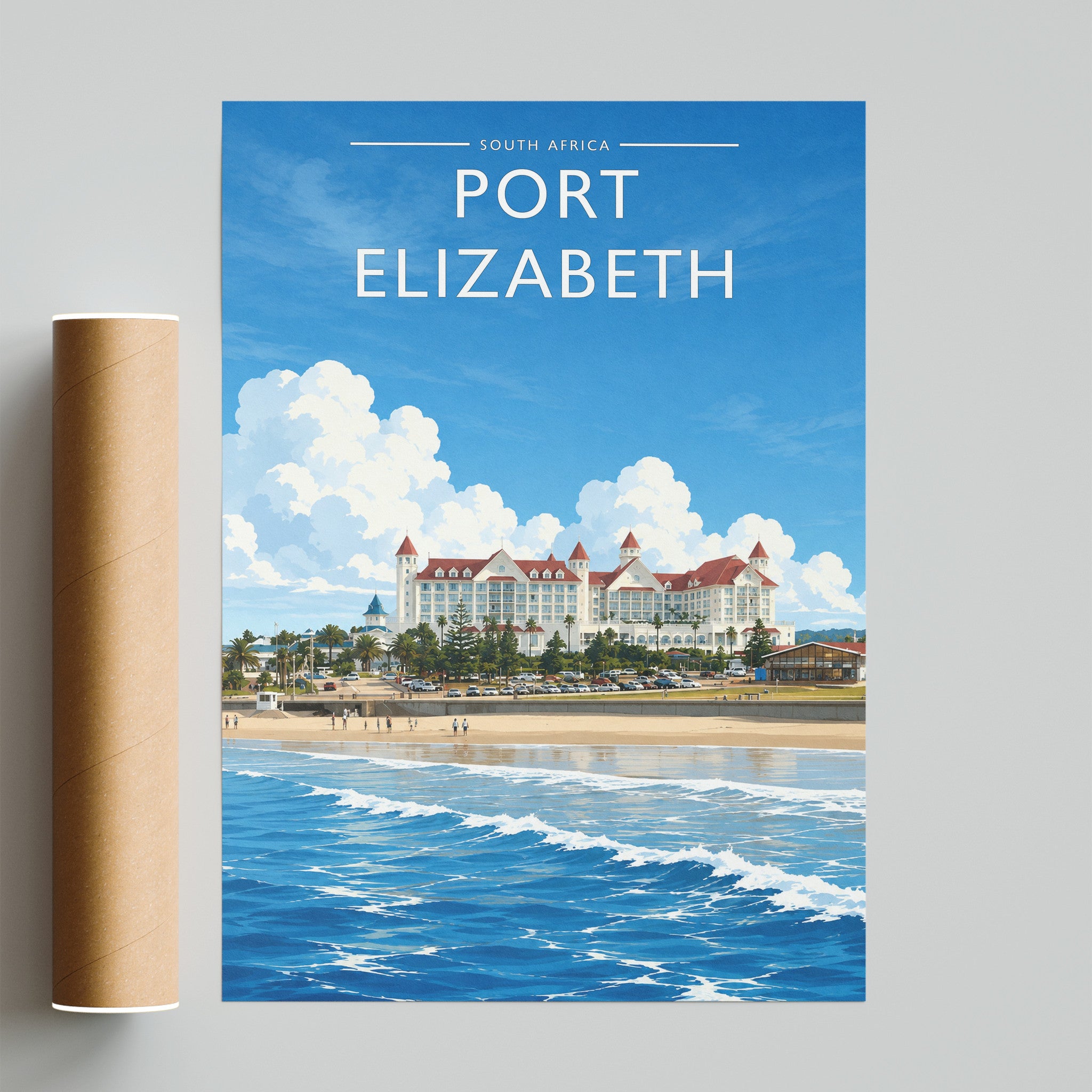 Port Elizabeth #3 Travel Poster - fine art print with shipping tube