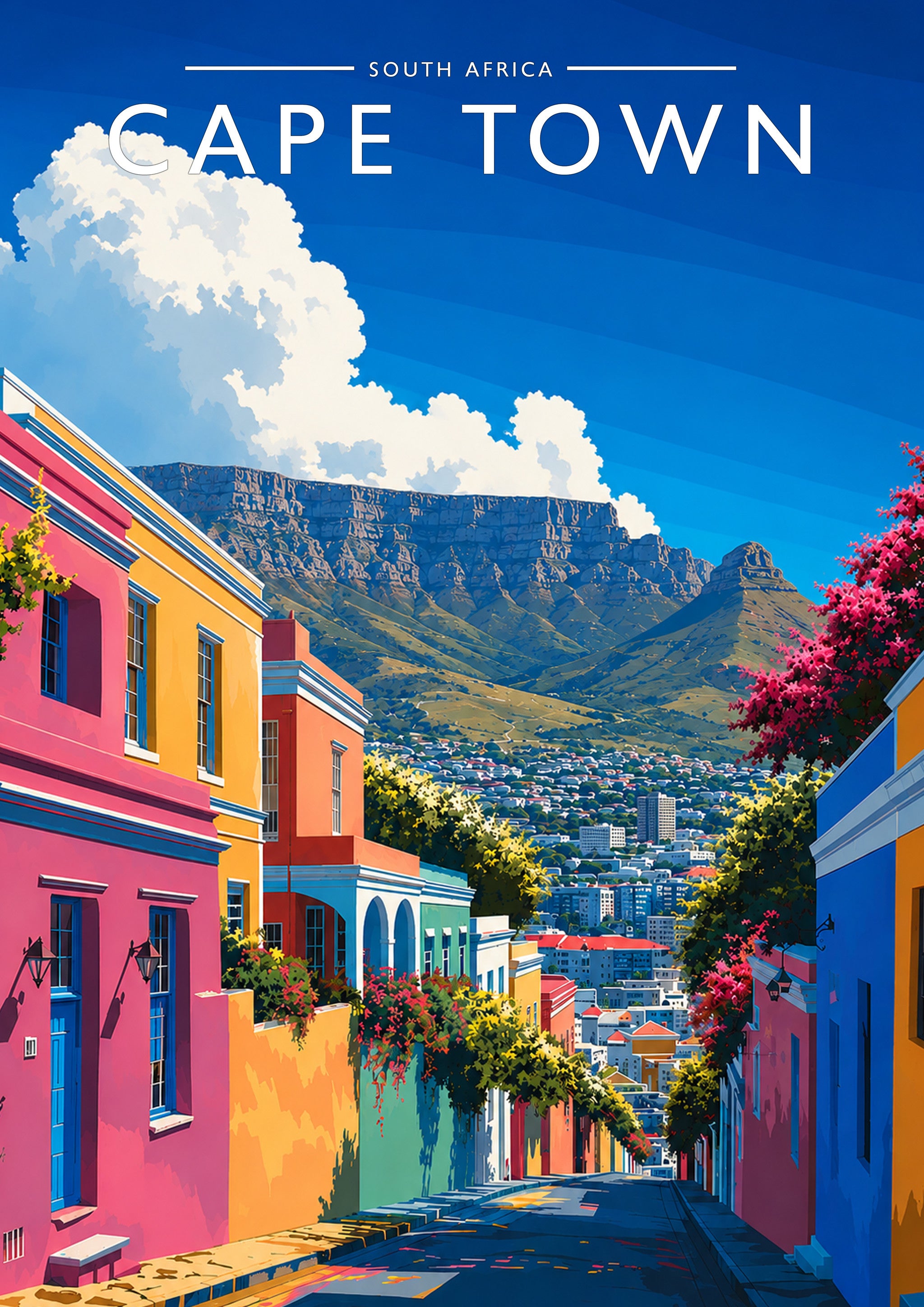 Cape Town #2 Travel Poster - A4 travel poster print