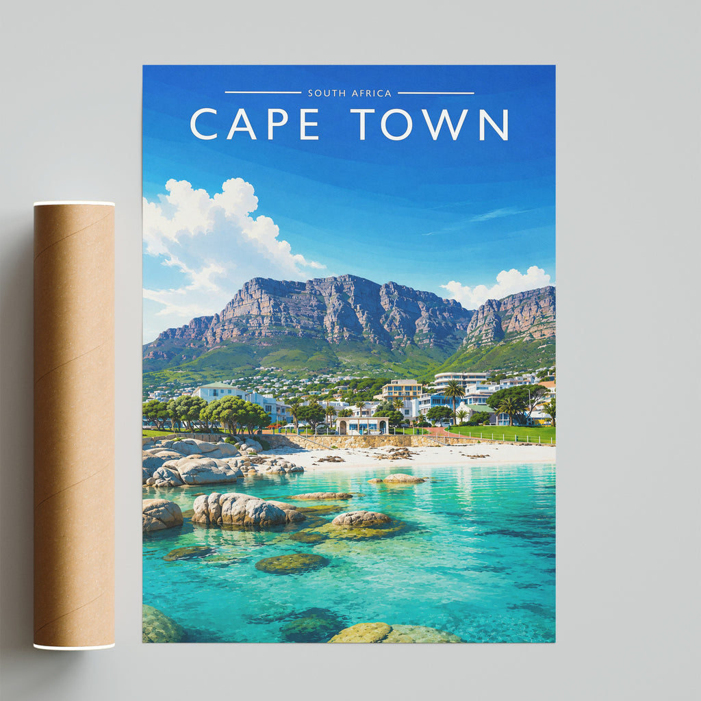 Cape Town #3 Travel Poster - fine art print with shipping tube