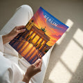 Berlin Travel Poster - A4 print held in hand