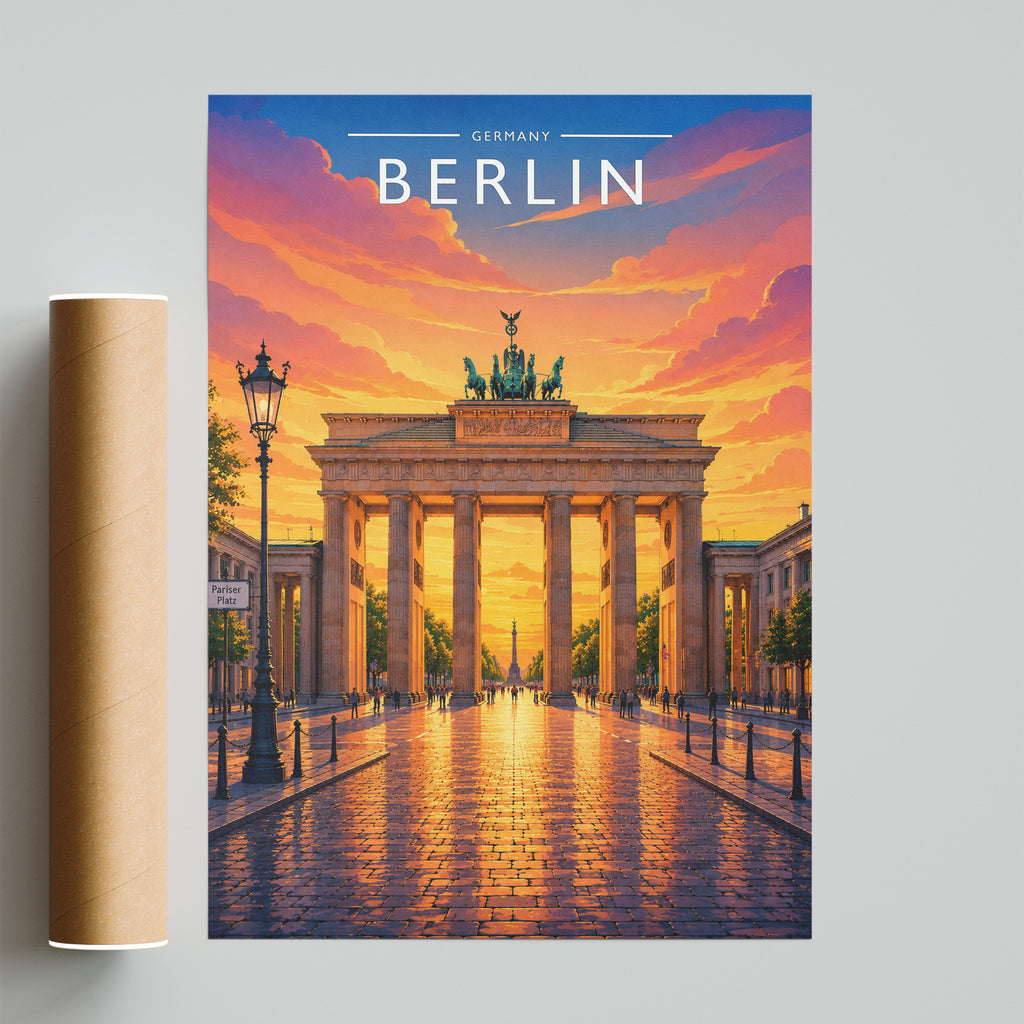 Berlin Travel Poster - fine art print with shipping tube