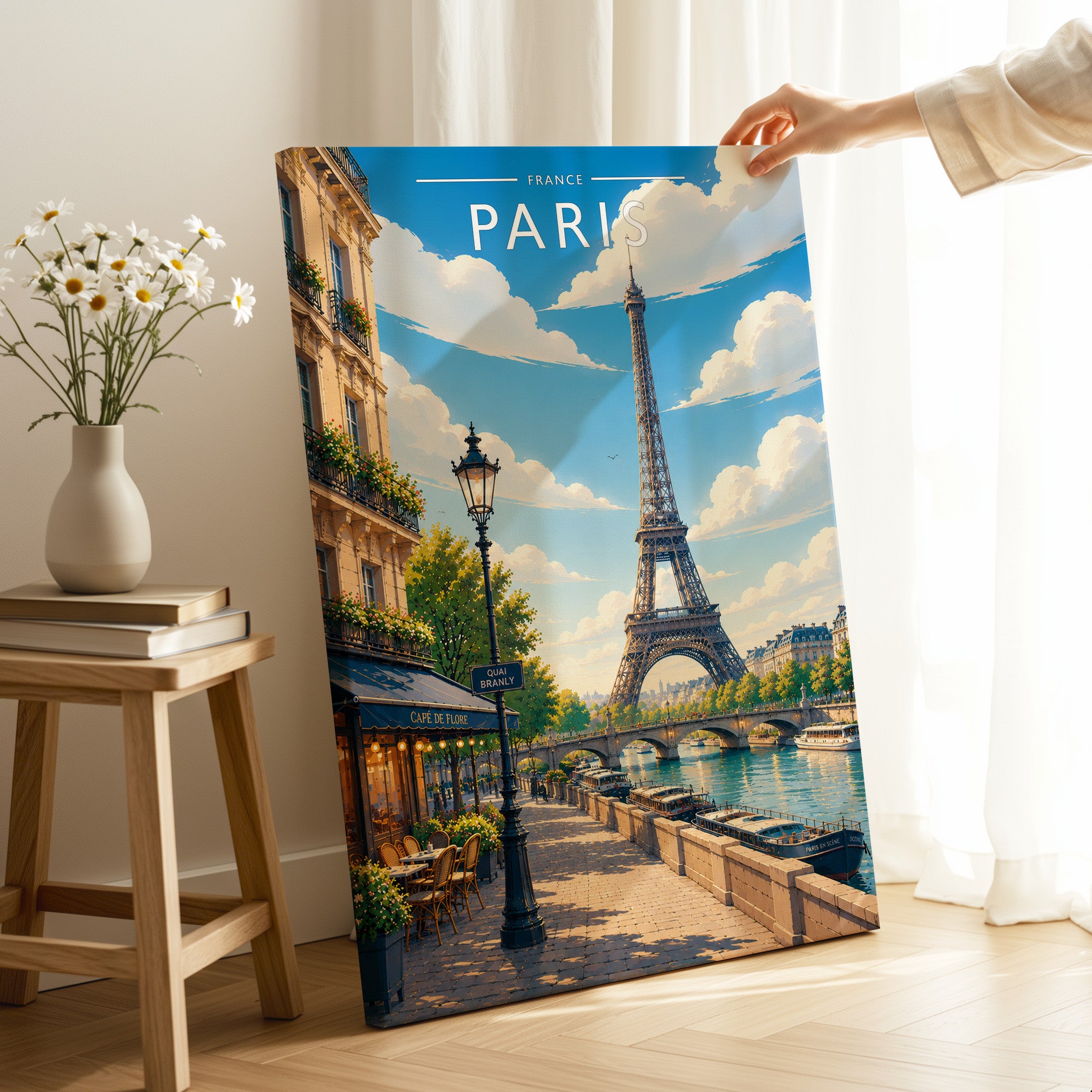 Paris #3 Travel Poster as a gallery-wrapped canvas