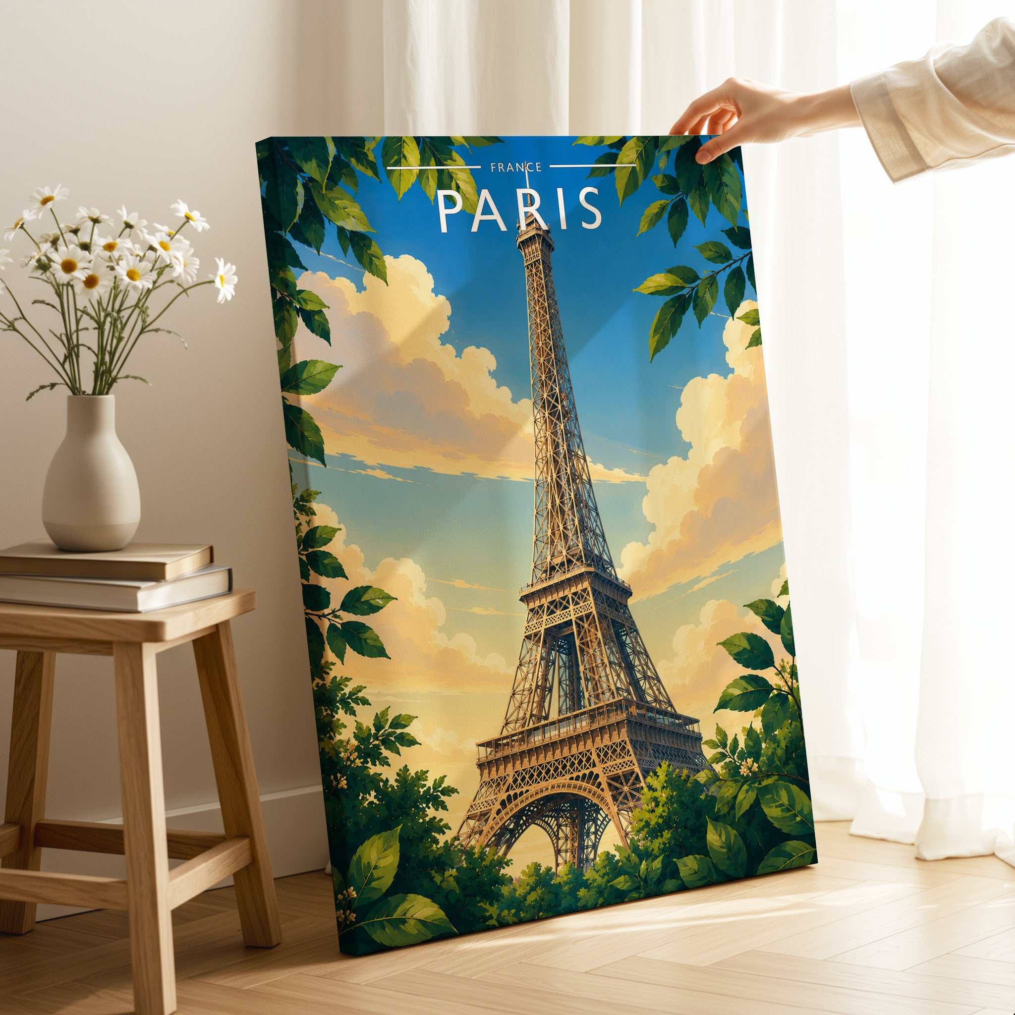 Paris #4 Travel Poster as a gallery-wrapped canvas