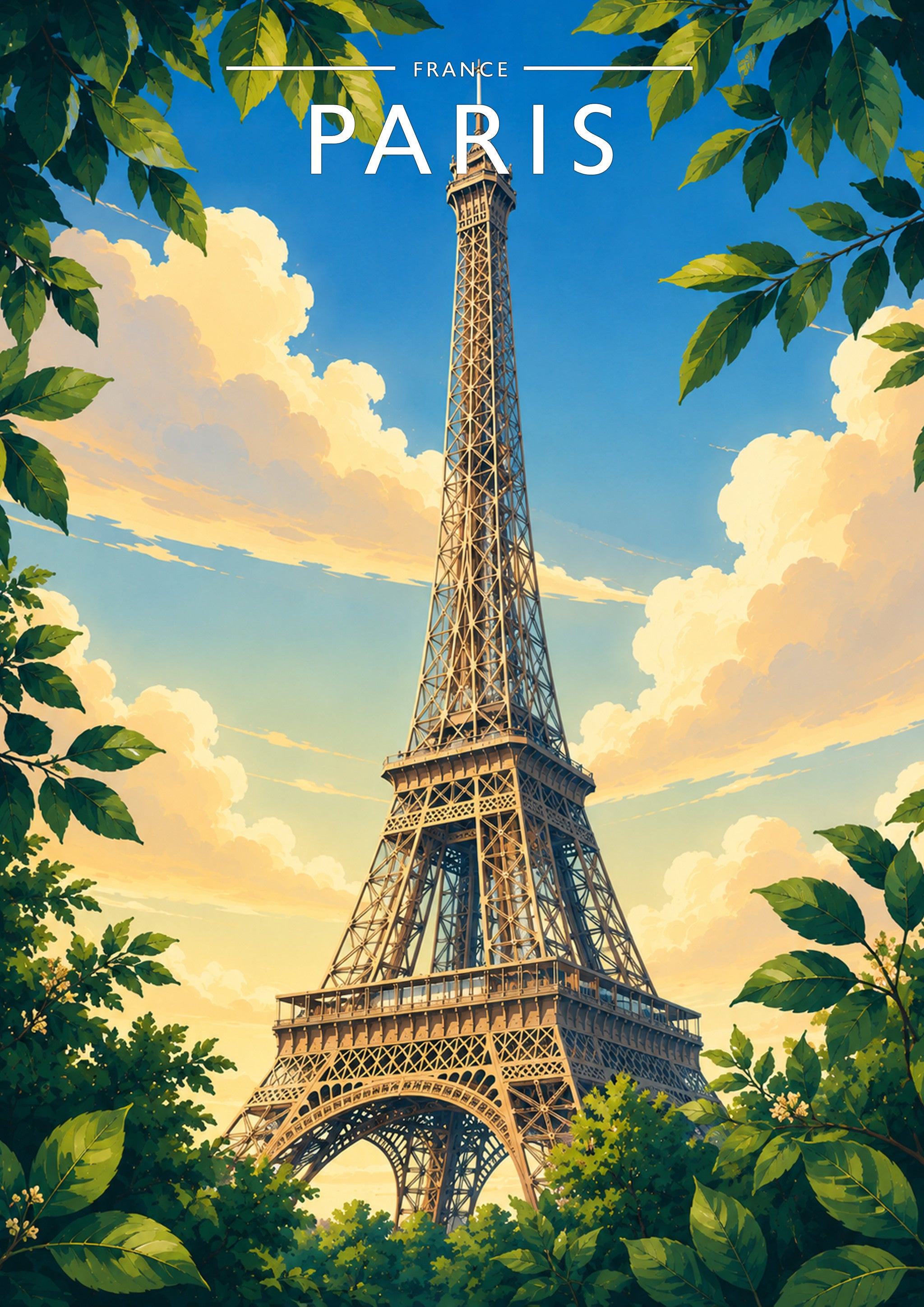 Paris #4 Travel Poster - A4 travel poster print