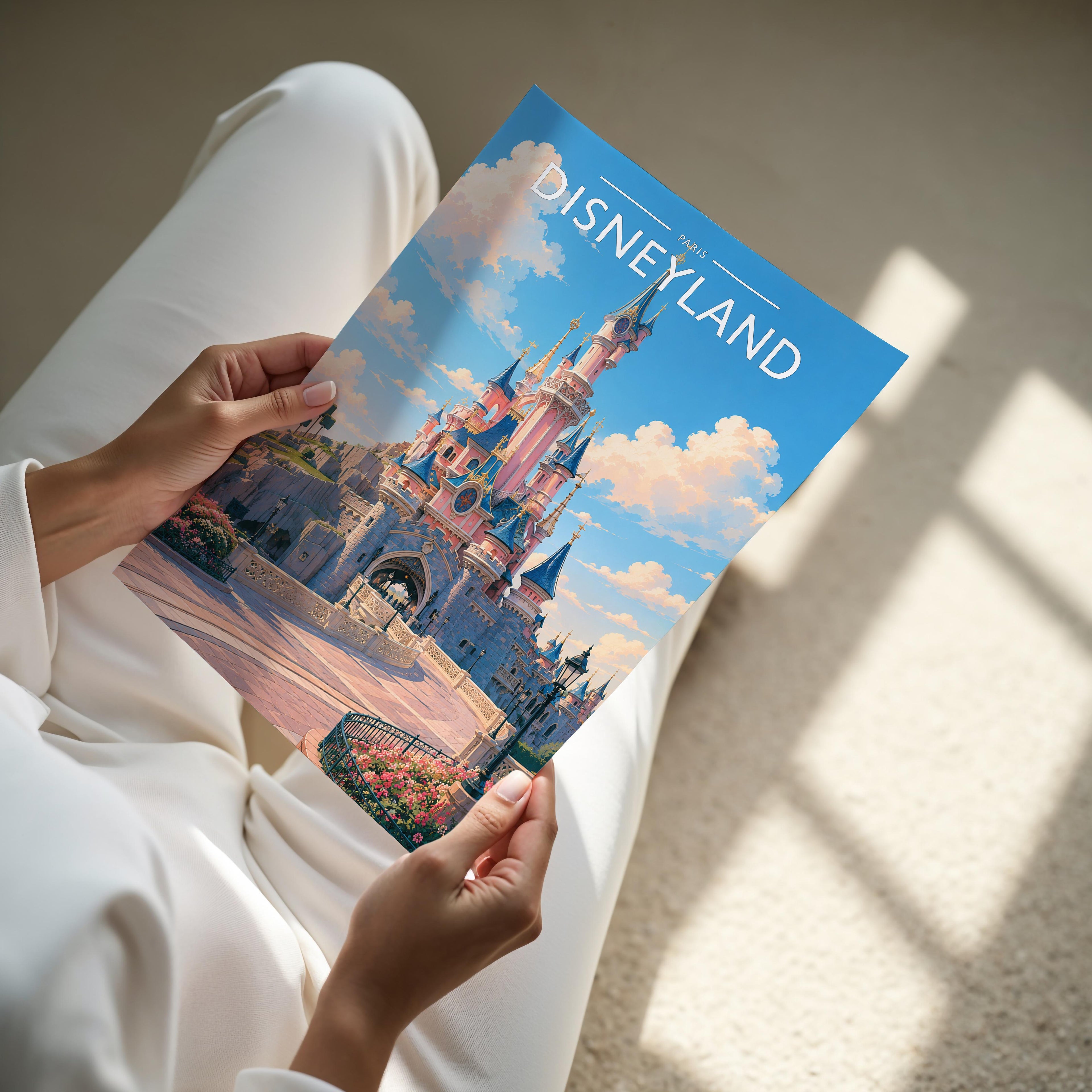 Paris #5 Travel Poster - A4 print held in hand