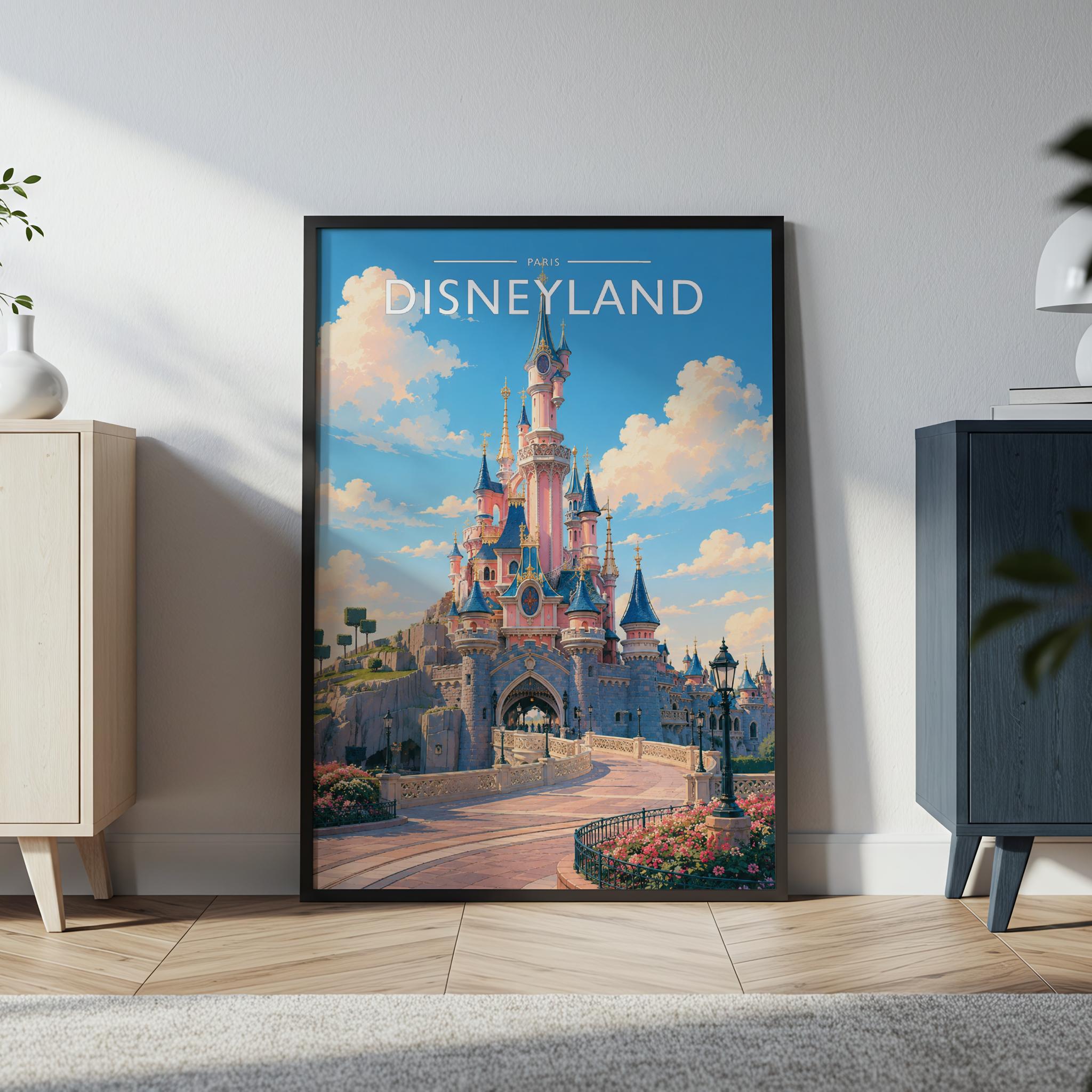 Paris #5 Travel Poster in a black frame