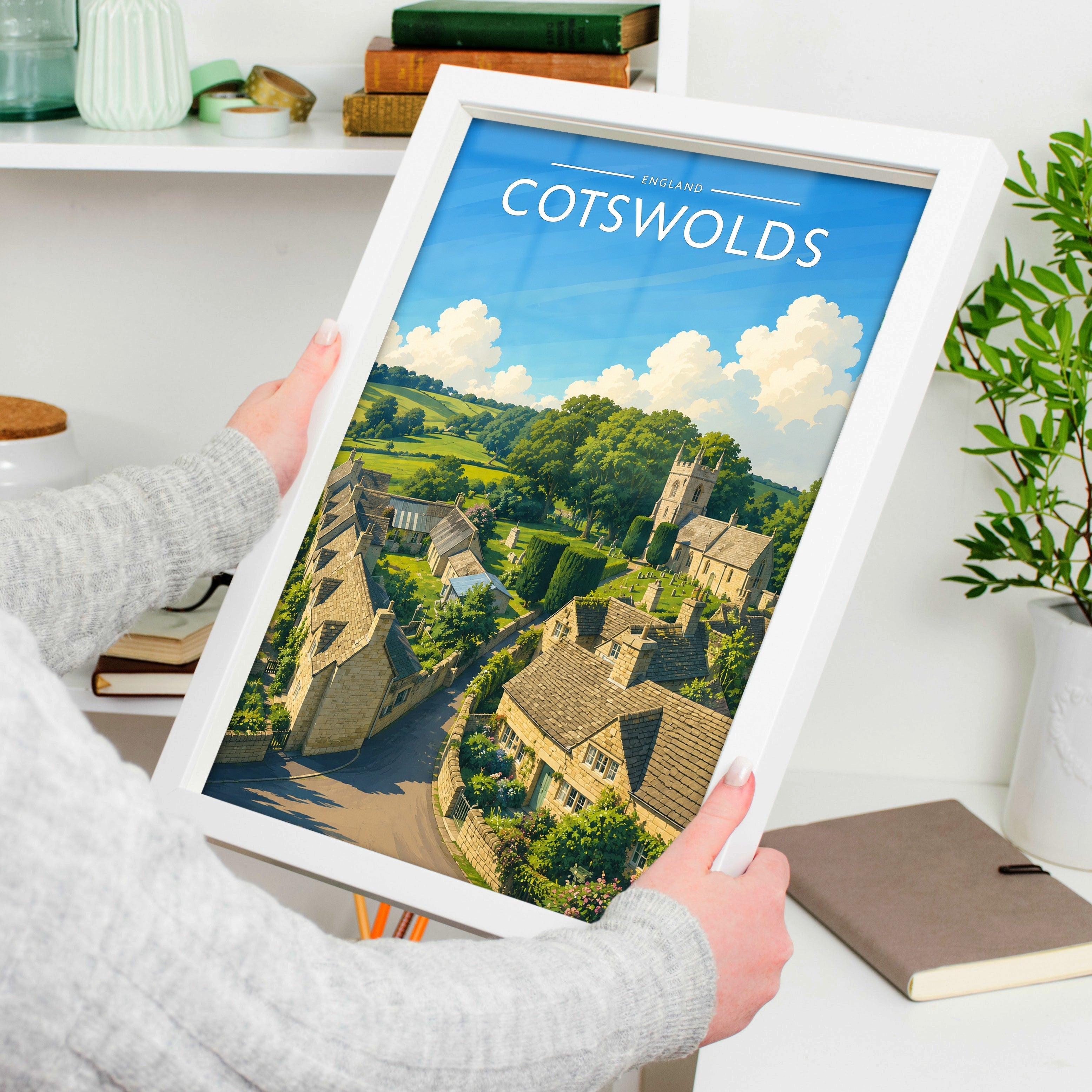Cotswolds #2 Travel Poster held in a white frame
