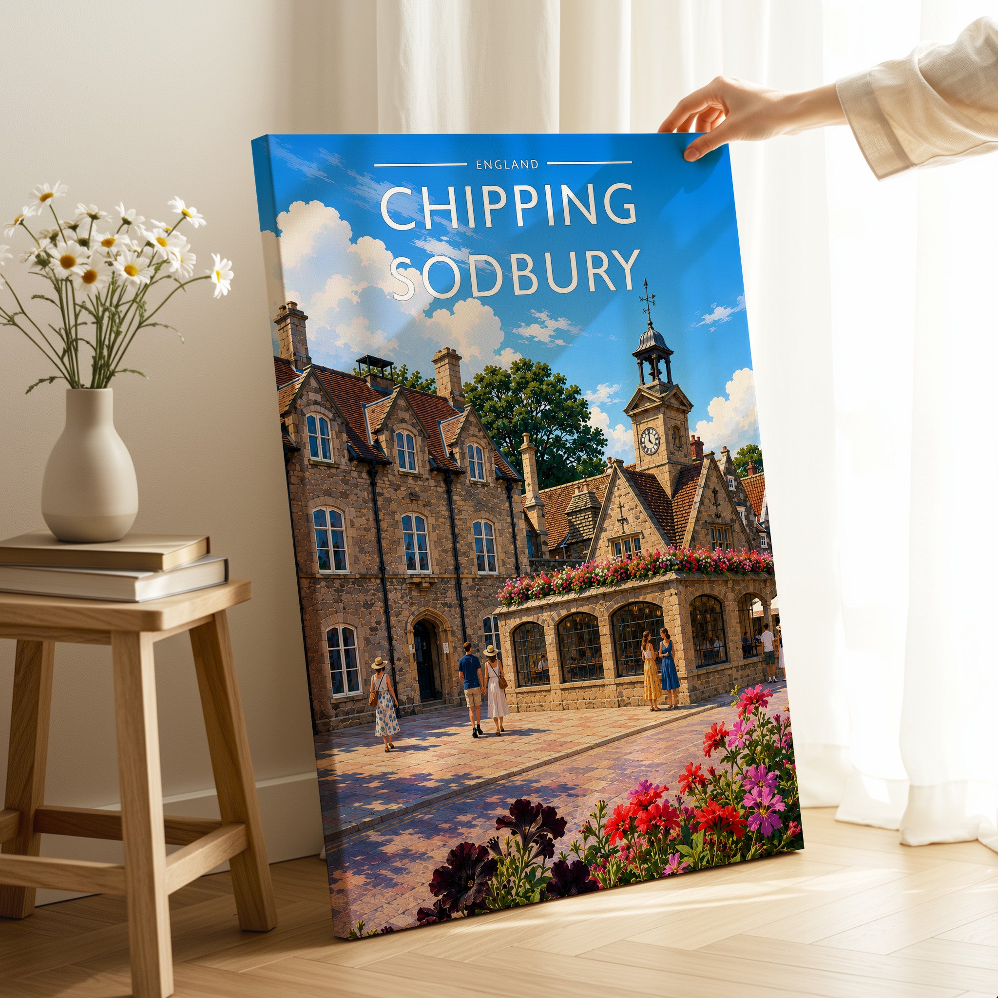 Chipping Sodbury Travel Poster as a gallery-wrapped canvas