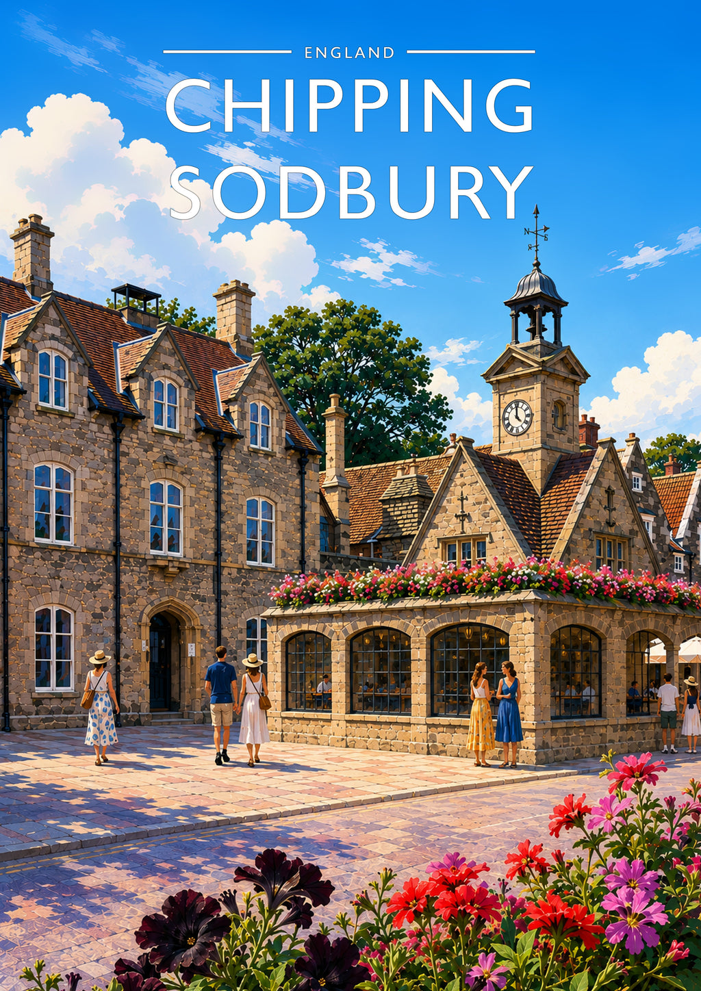 Chipping Sodbury Travel Poster - A4 travel poster print