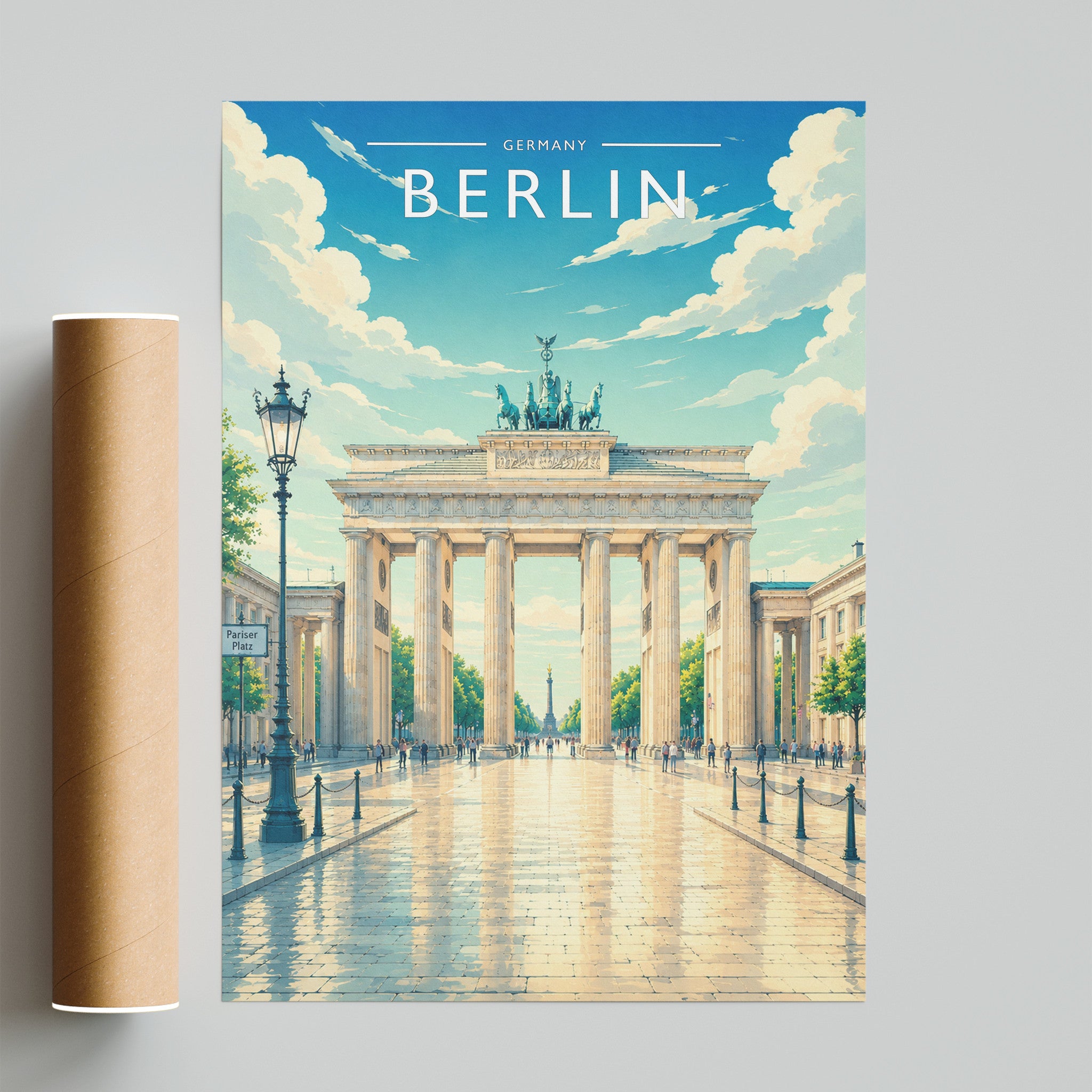 Berlin #2 Travel Poster - fine art print with shipping tube