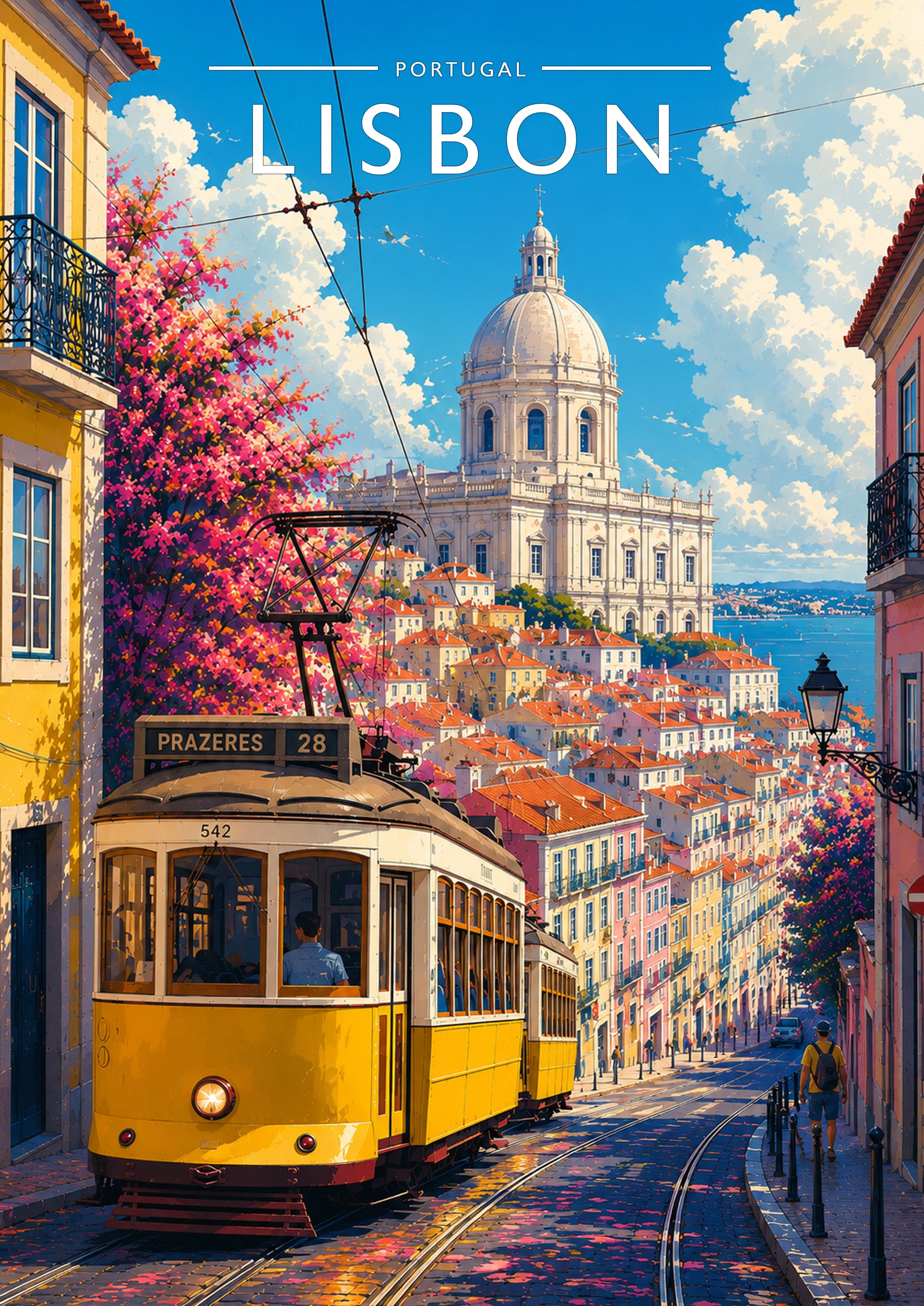 Lisbon #3 Travel Poster - A4 travel poster print