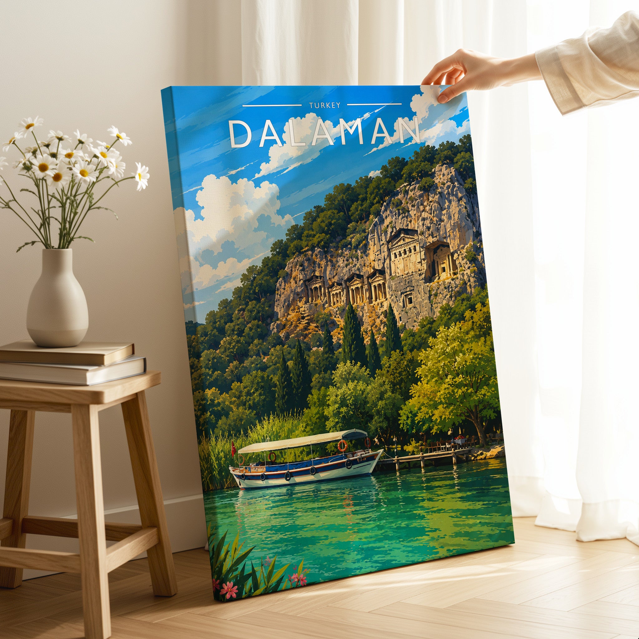 Dalaman #3 Travel Poster as a gallery-wrapped canvas