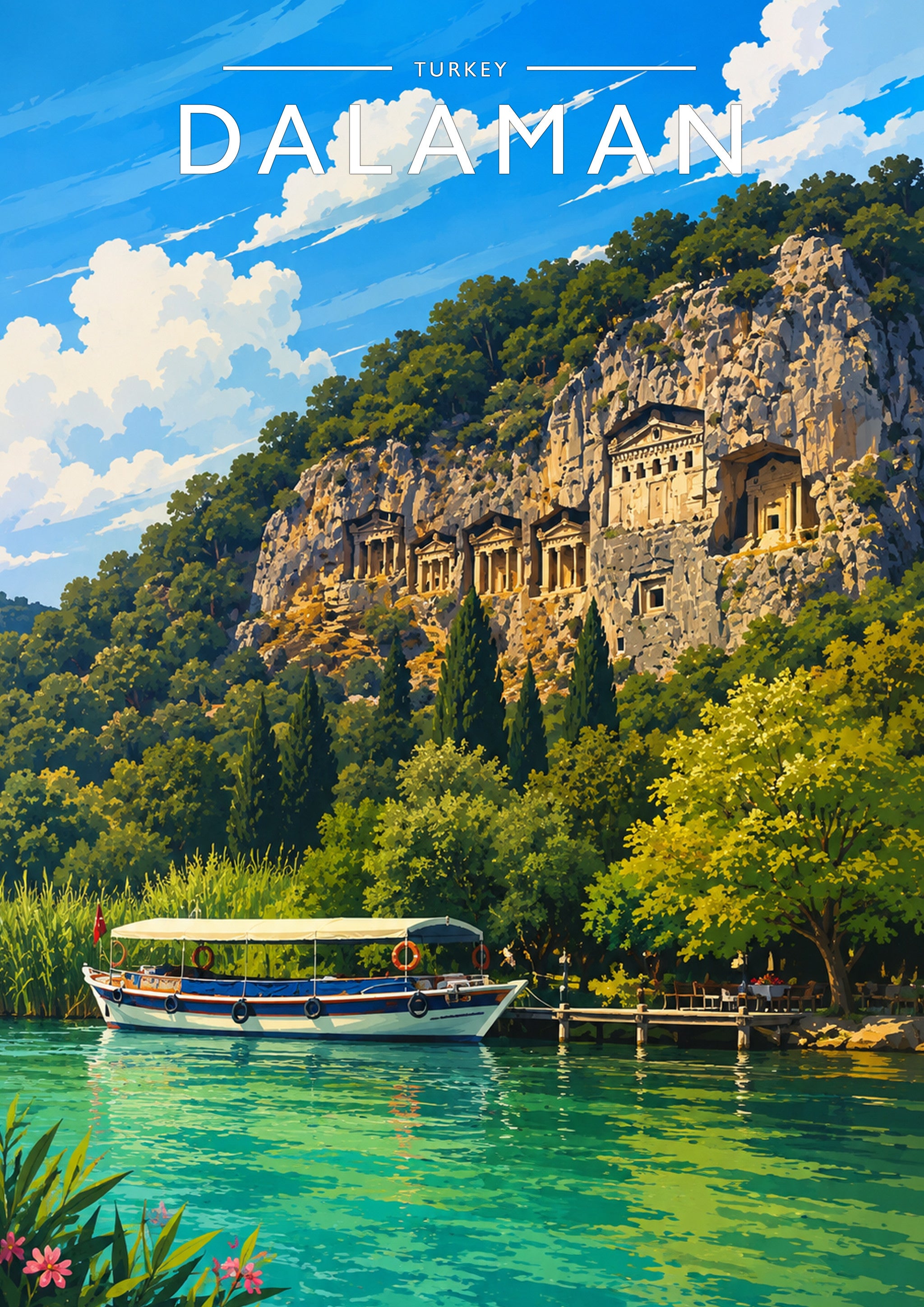 Dalaman #3 Travel Poster - A4 travel poster print