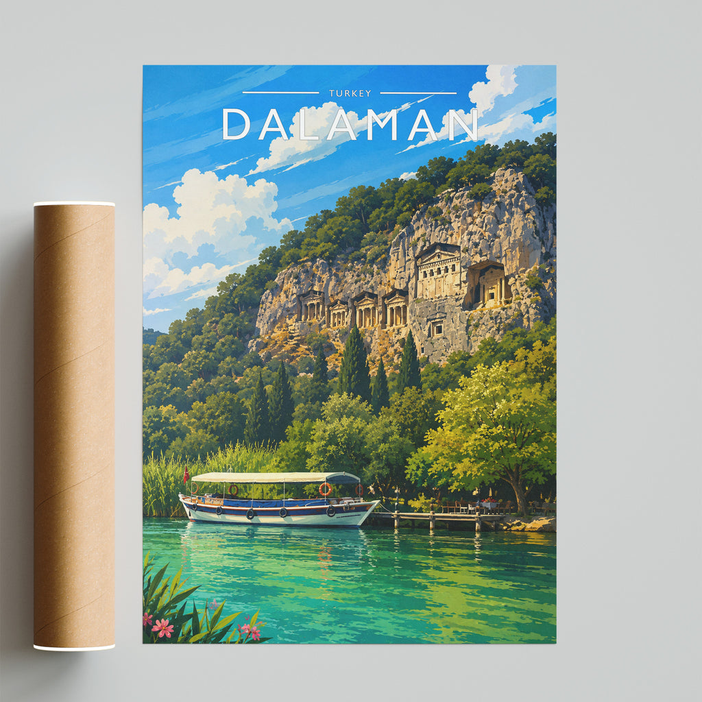 Dalaman #3 Travel Poster - fine art print with shipping tube