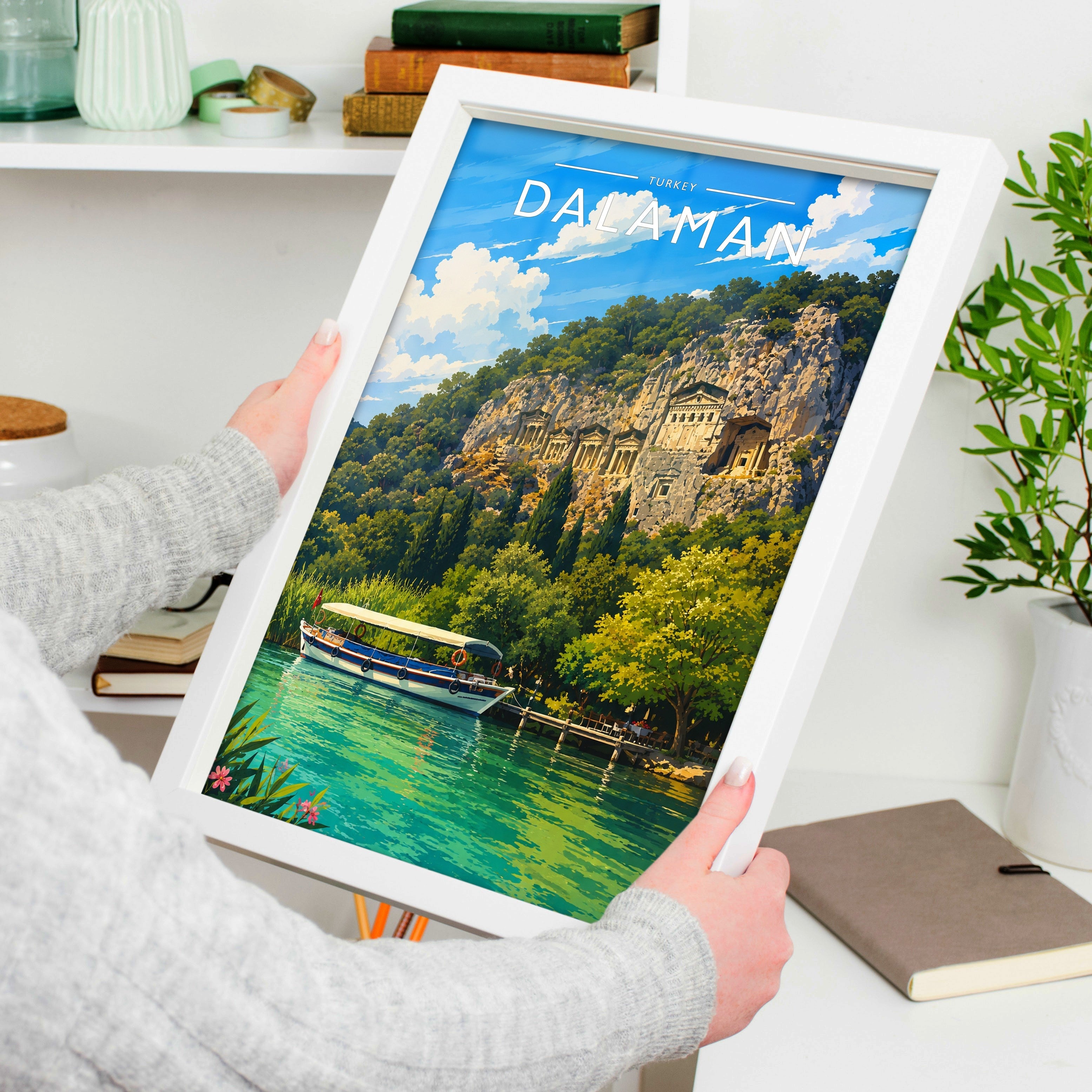 Dalaman #3 Travel Poster held in a white frame