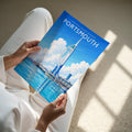 Portsmouth Travel Poster - A4 print held in hand