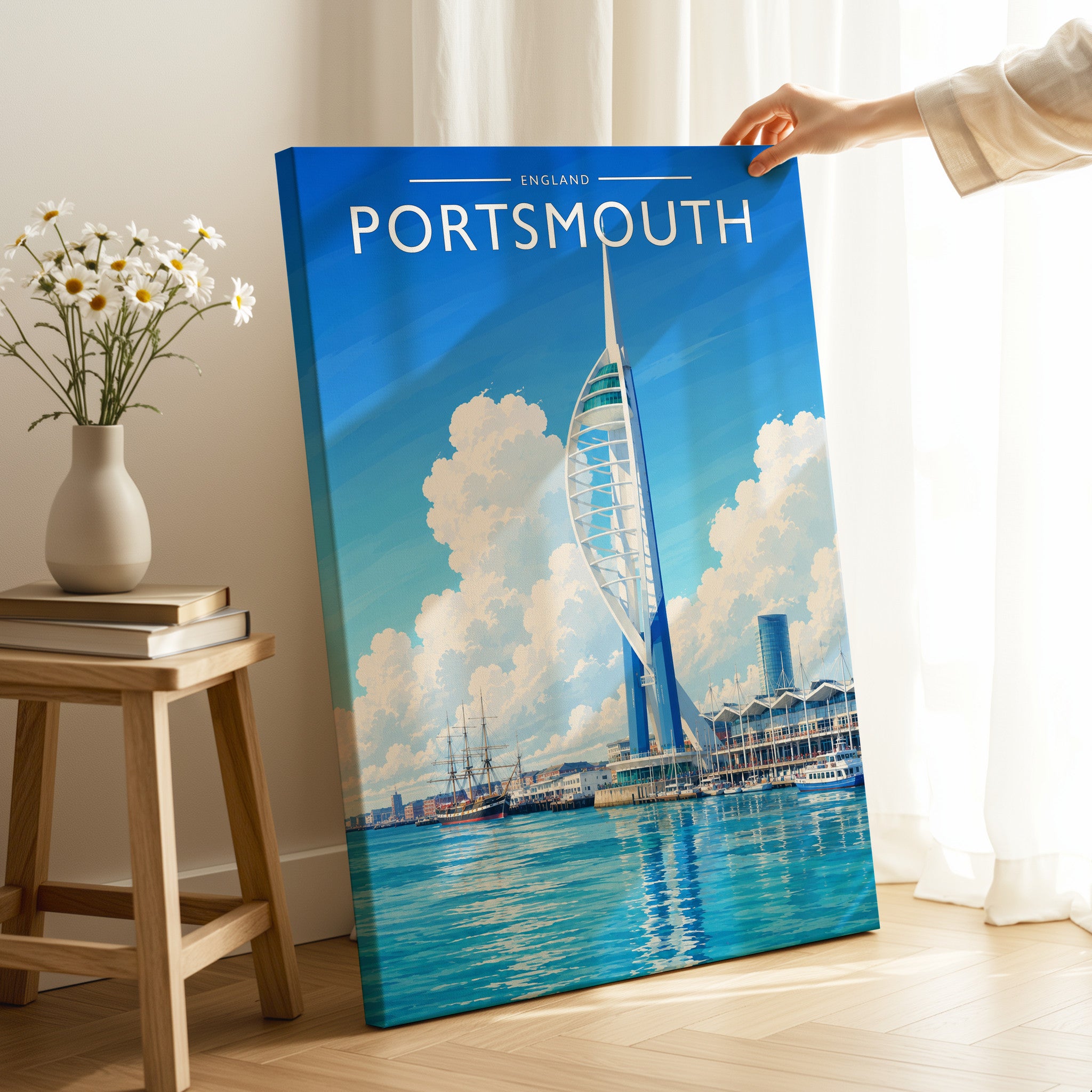 Portsmouth Travel Poster as a gallery-wrapped canvas