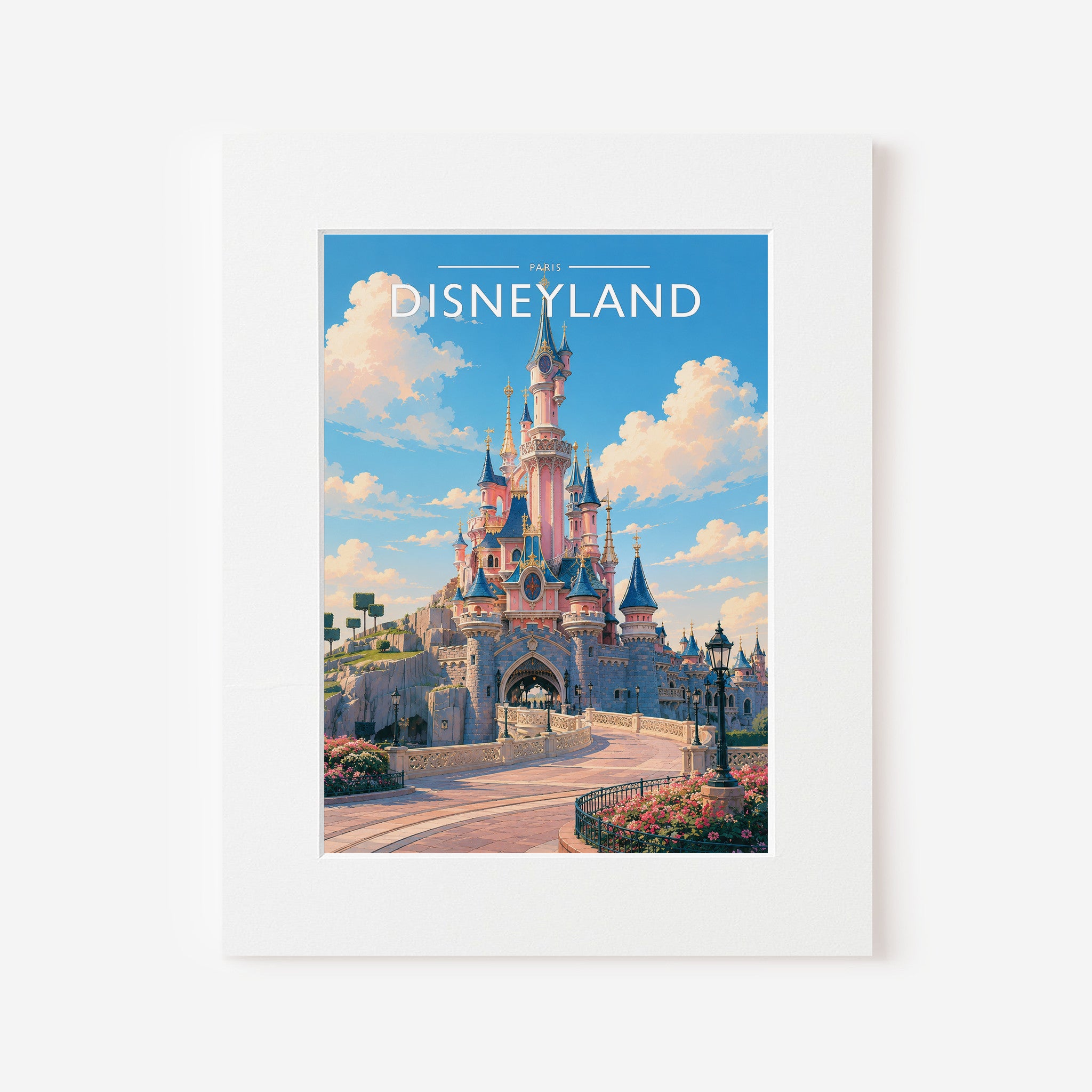 Paris #6 Travel Poster in a white mount