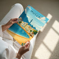 Muscat Travel Poster - A4 print held in hand