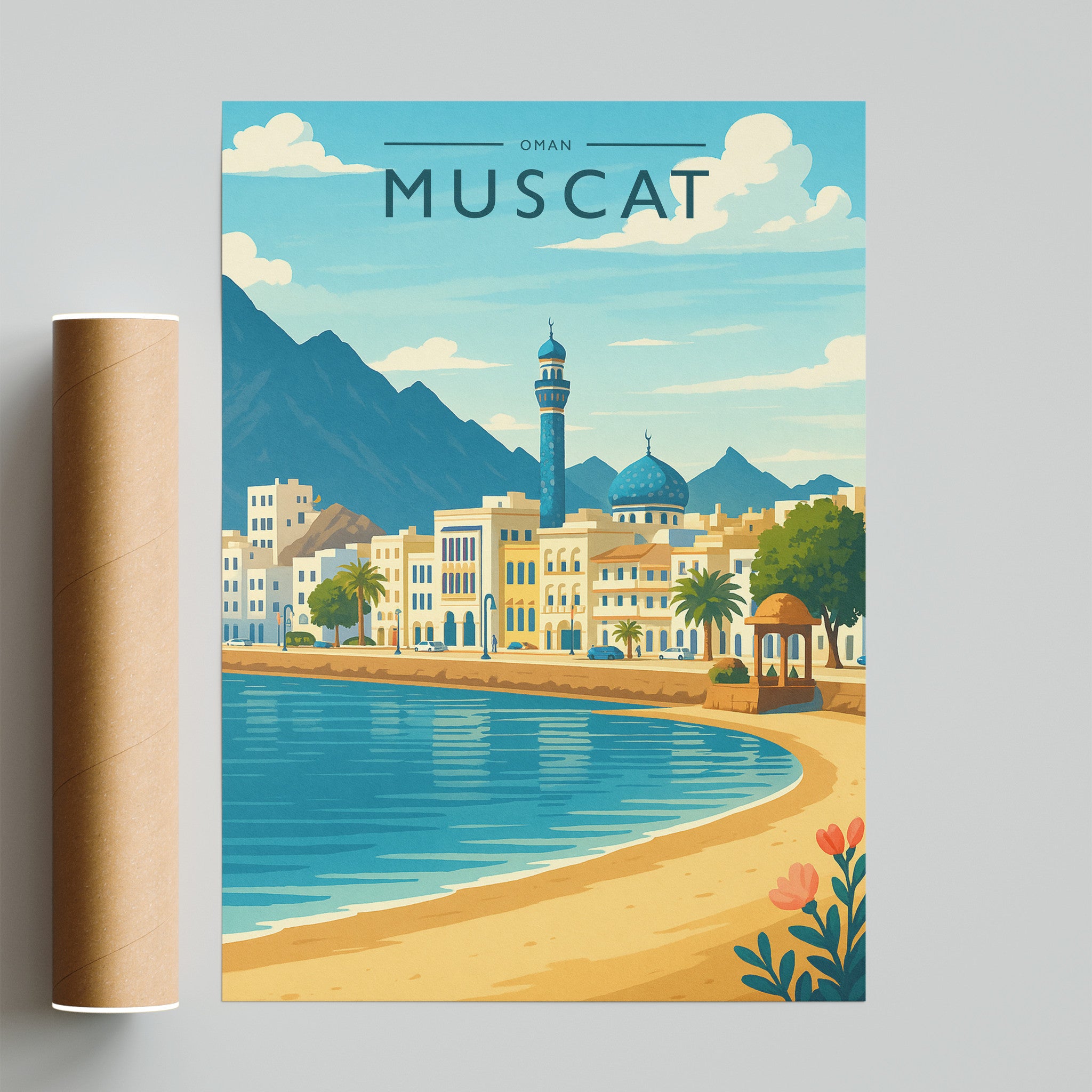 Muscat Travel Poster - fine art print with shipping tube