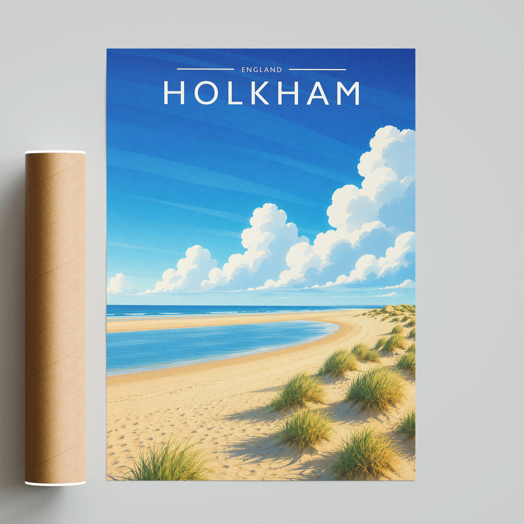 Holkham Travel Poster - fine art print with shipping tube