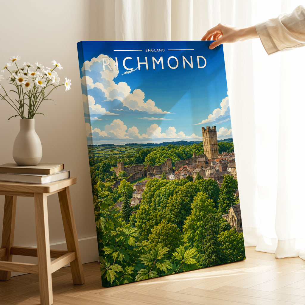 Richmond Travel Poster as a gallery-wrapped canvas