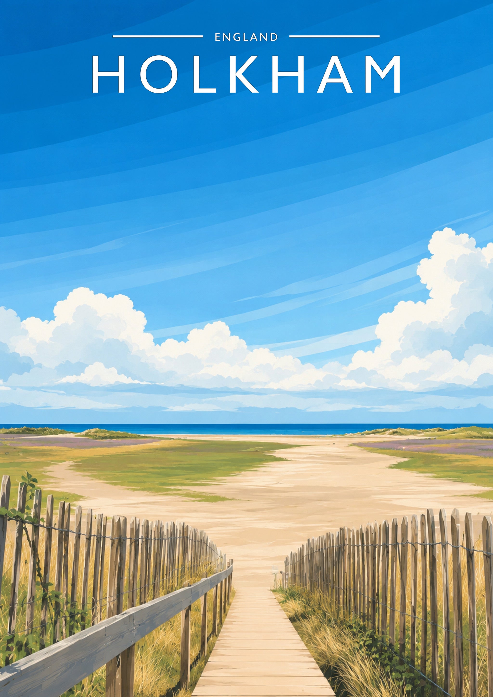 Holkham #2 Travel Poster - A4 travel poster print