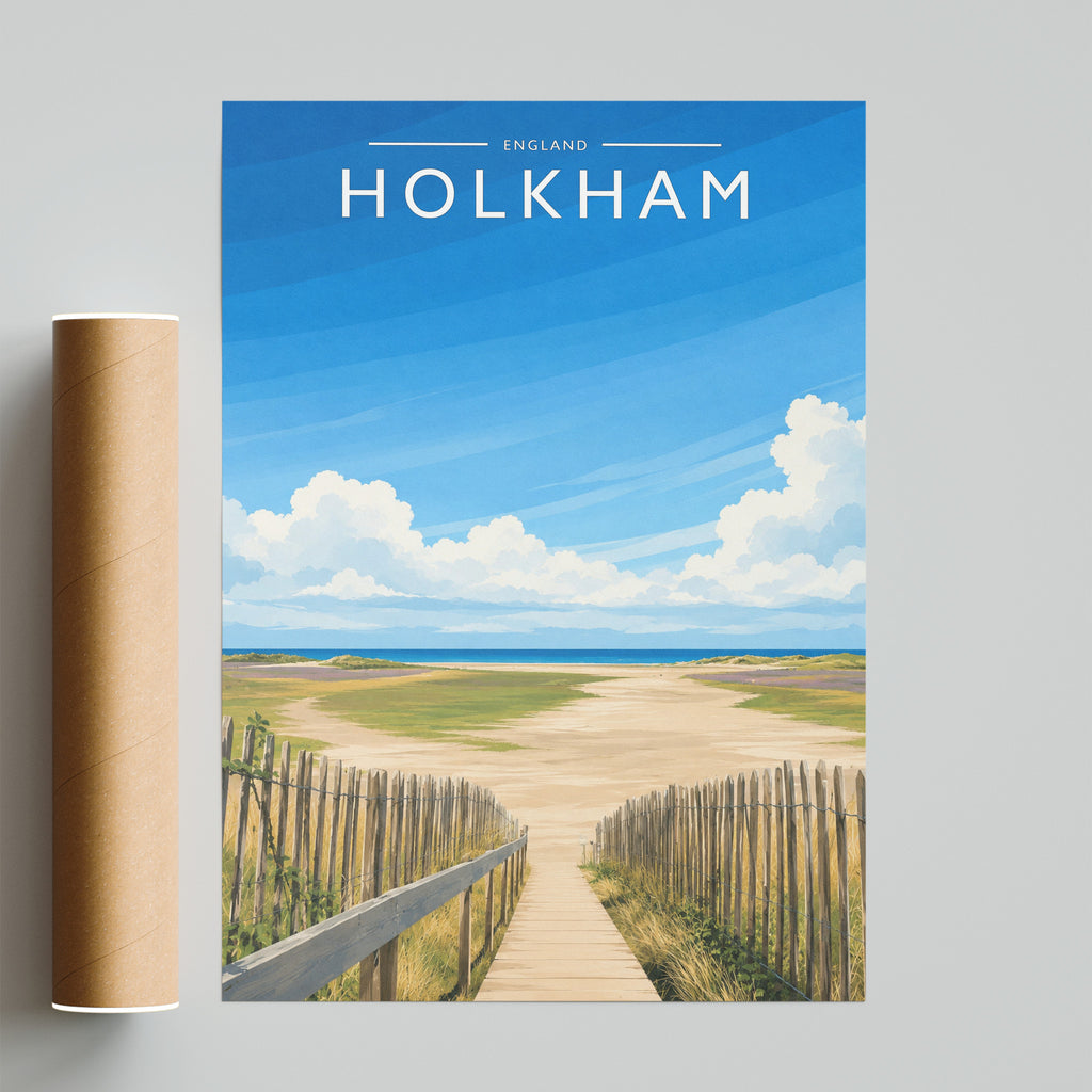 Holkham #2 Travel Poster - fine art print with shipping tube