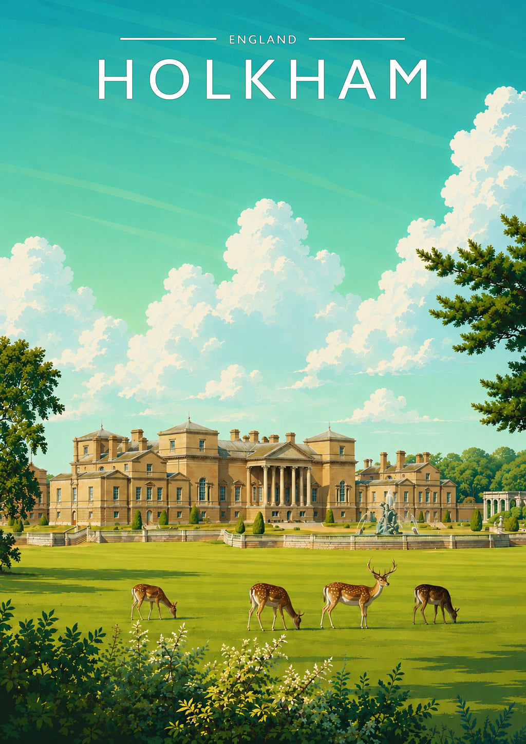 Holkham #3 Travel Poster - A4 travel poster print